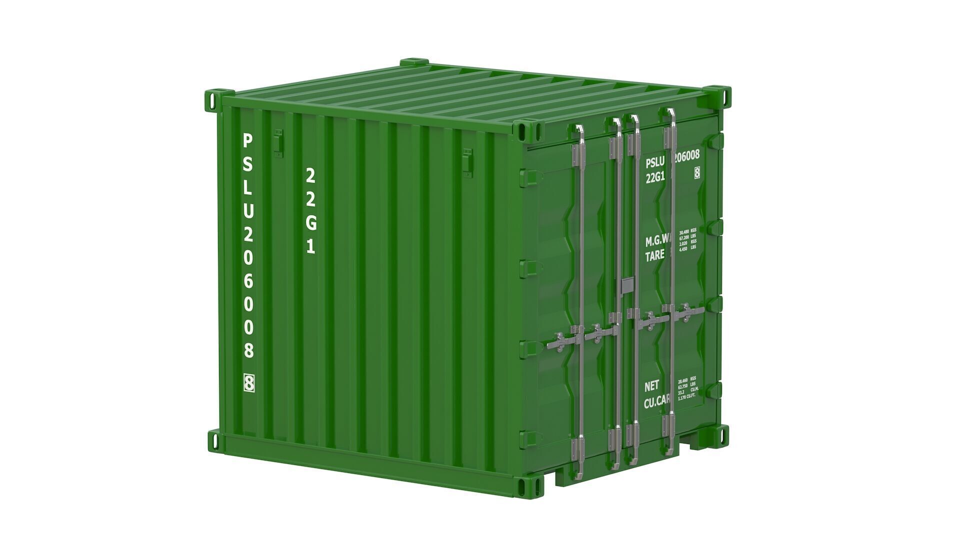 8ft Shipping Container Collection 3D model_38