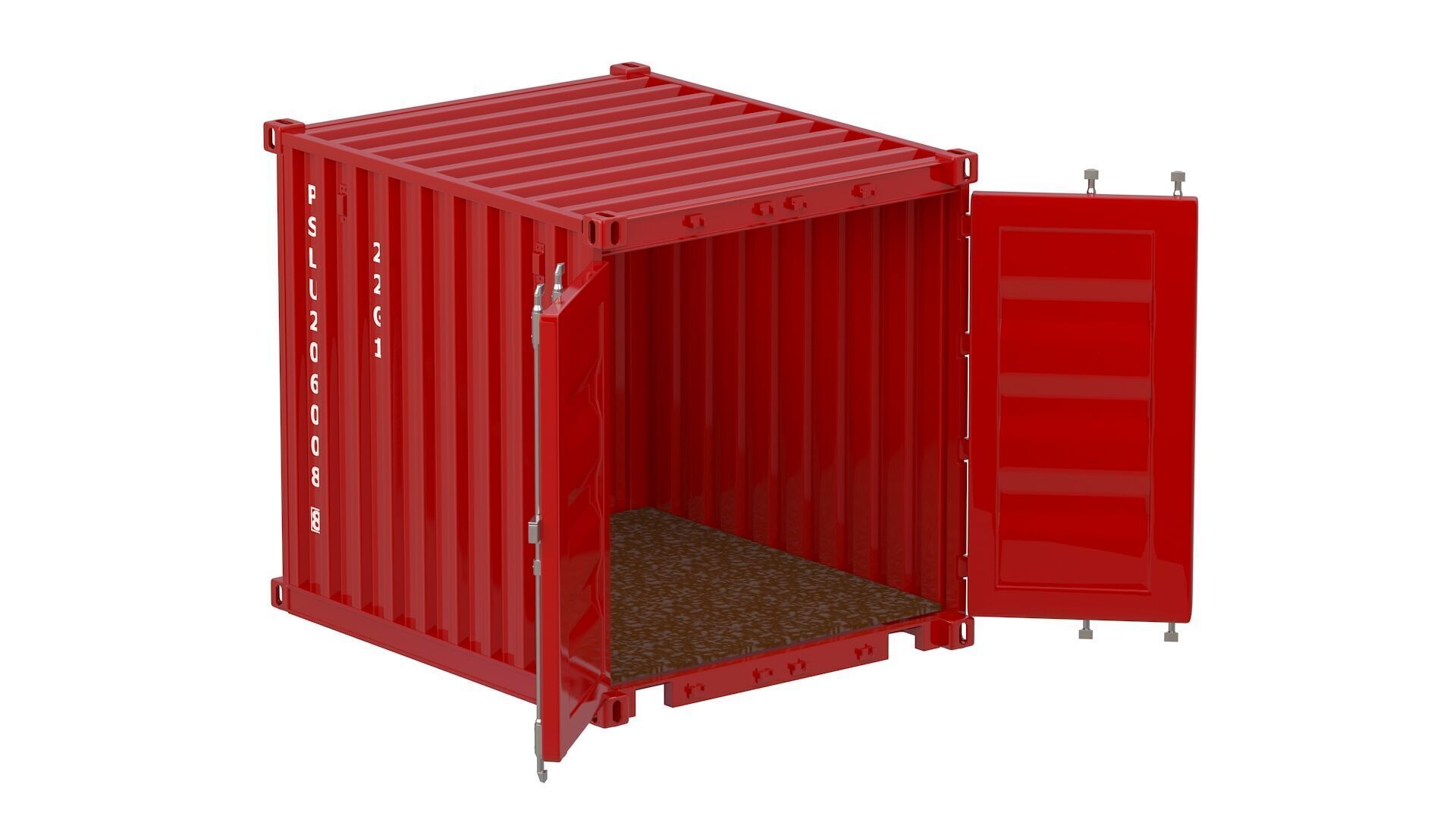 8ft Shipping Container Collection 3D model_4