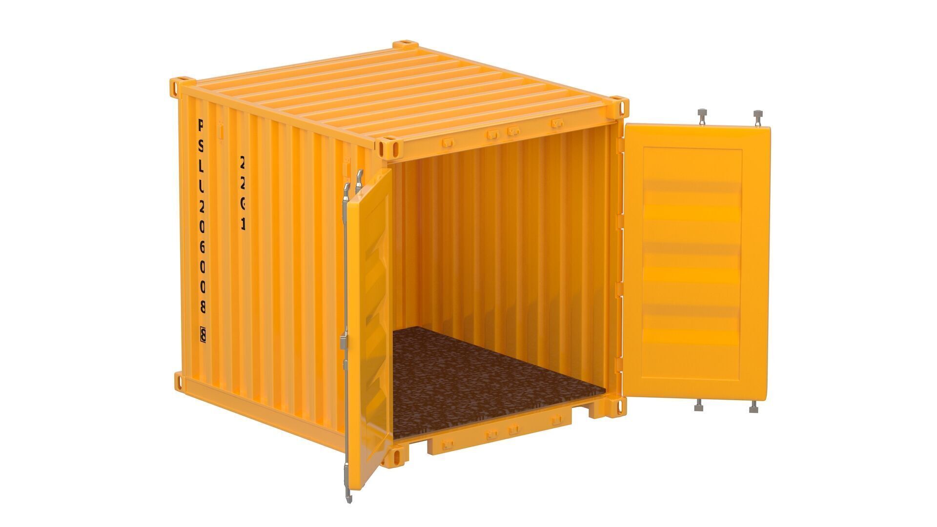 8ft Shipping Container Collection 3D model_22
