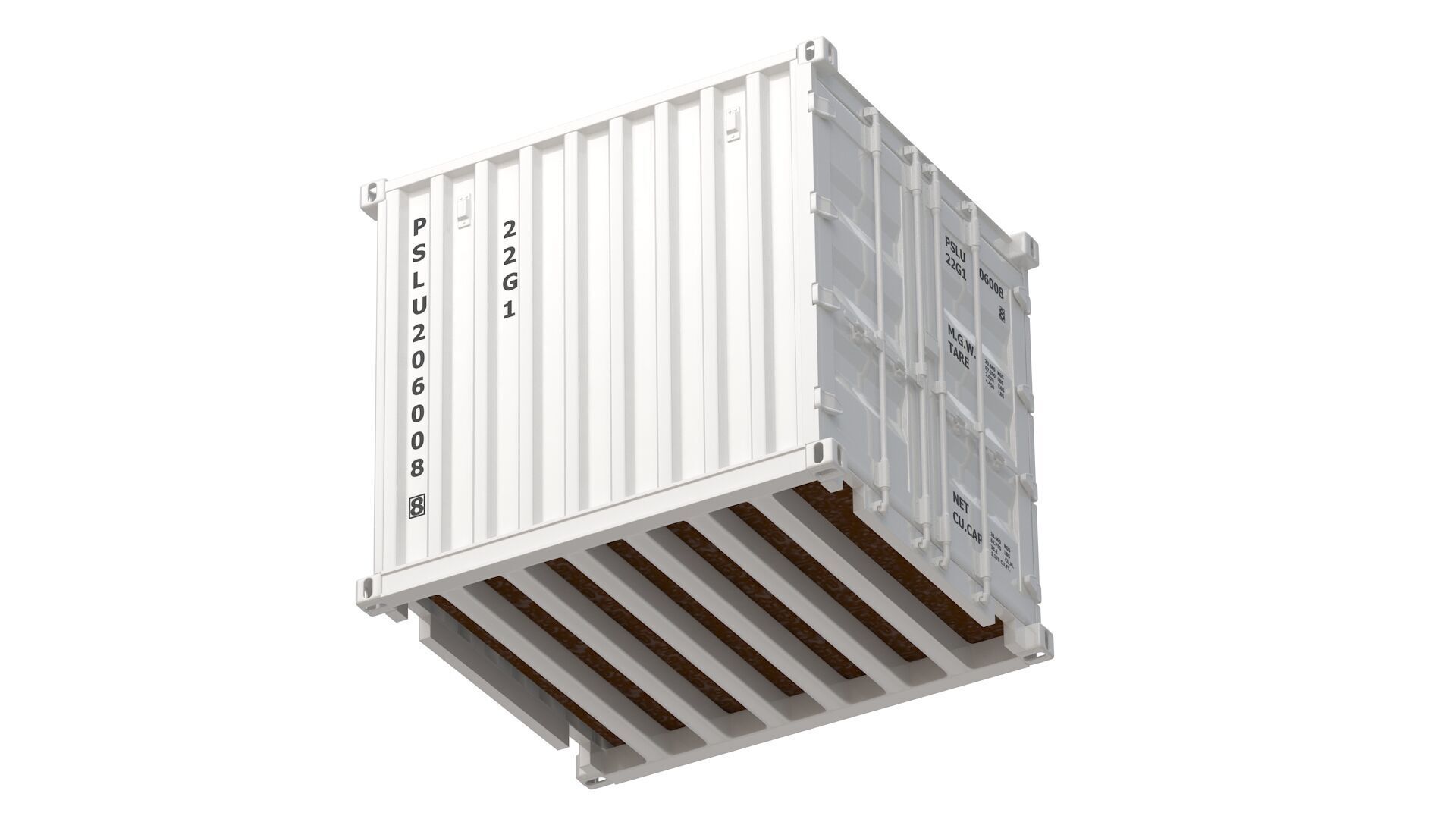 8ft Shipping Container Collection 3D model_54