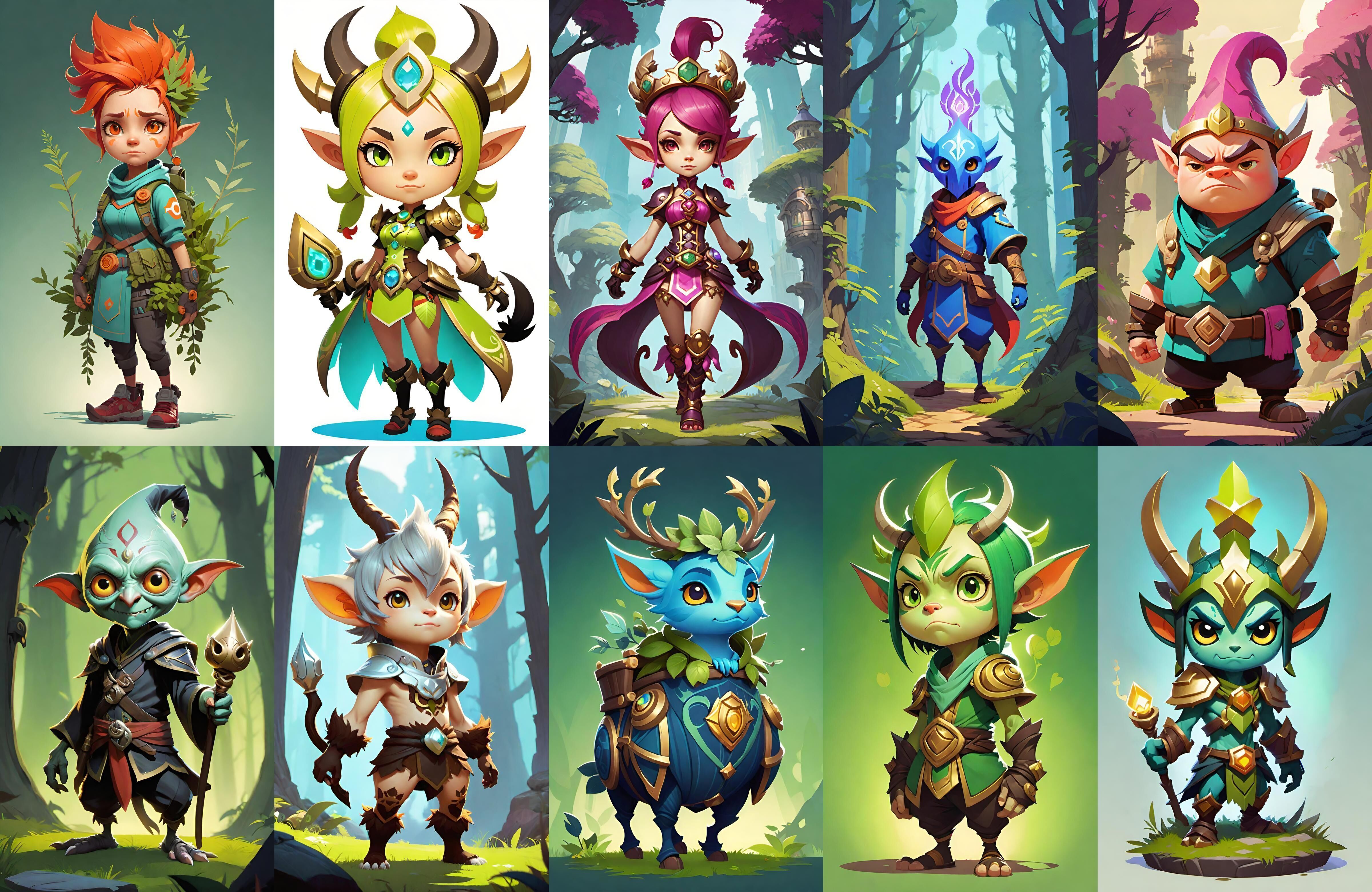 Base hero bundle 8 pack 100 fbx Low-poly 3D model_2