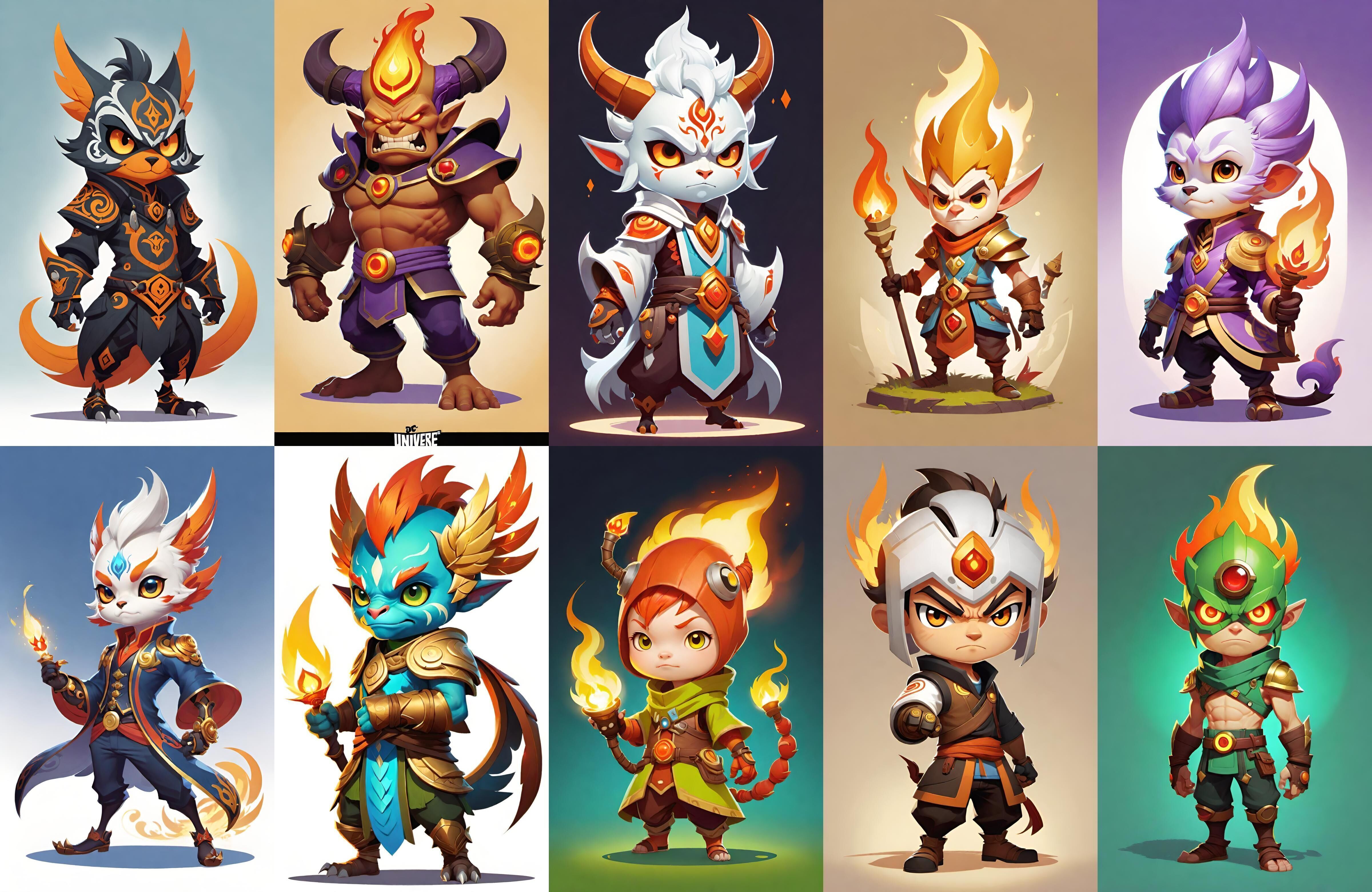 Base hero bundle 8 pack 100 fbx Low-poly 3D model_10