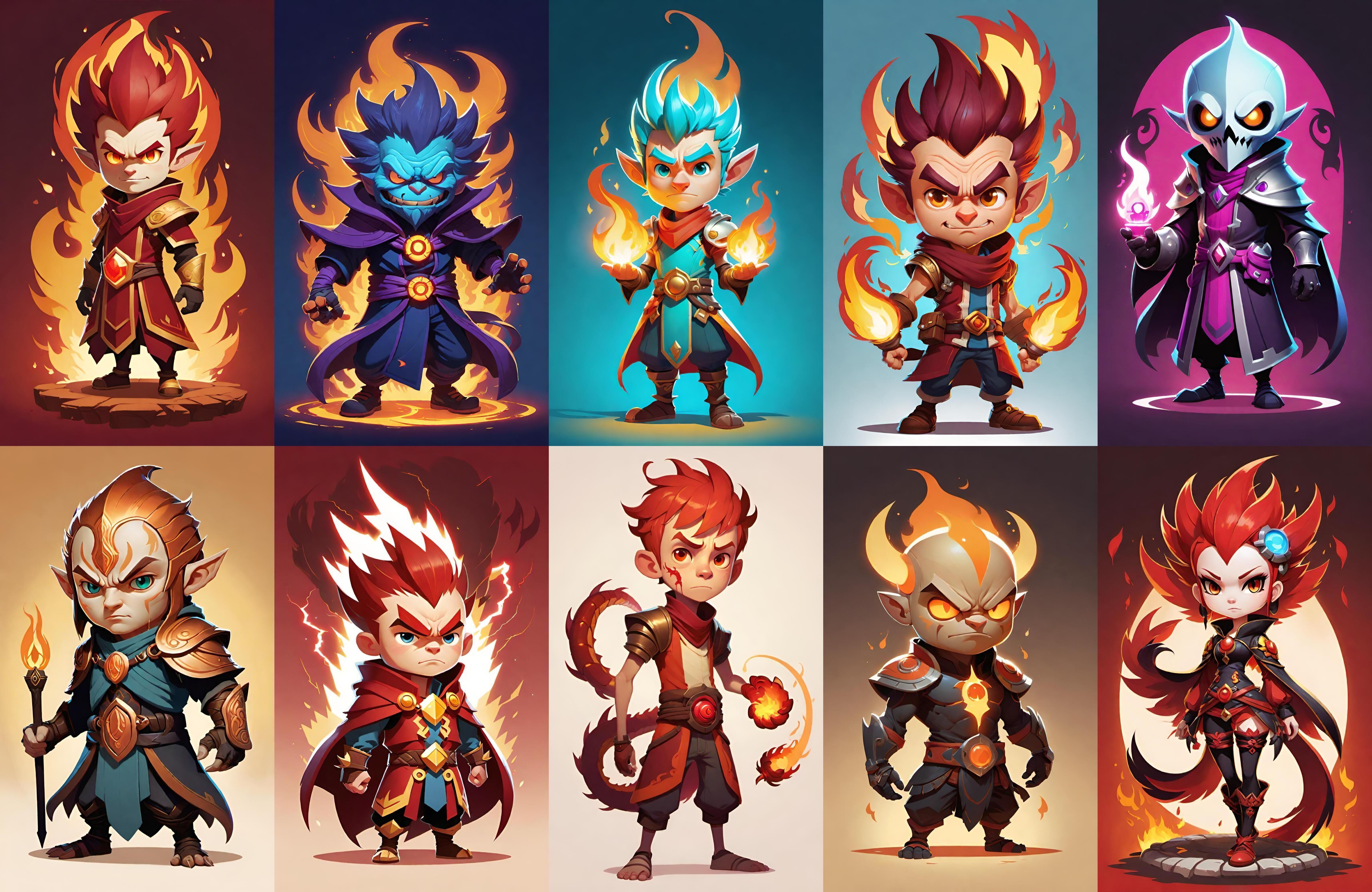 Base hero bundle 8 pack 100 fbx Low-poly 3D model_14