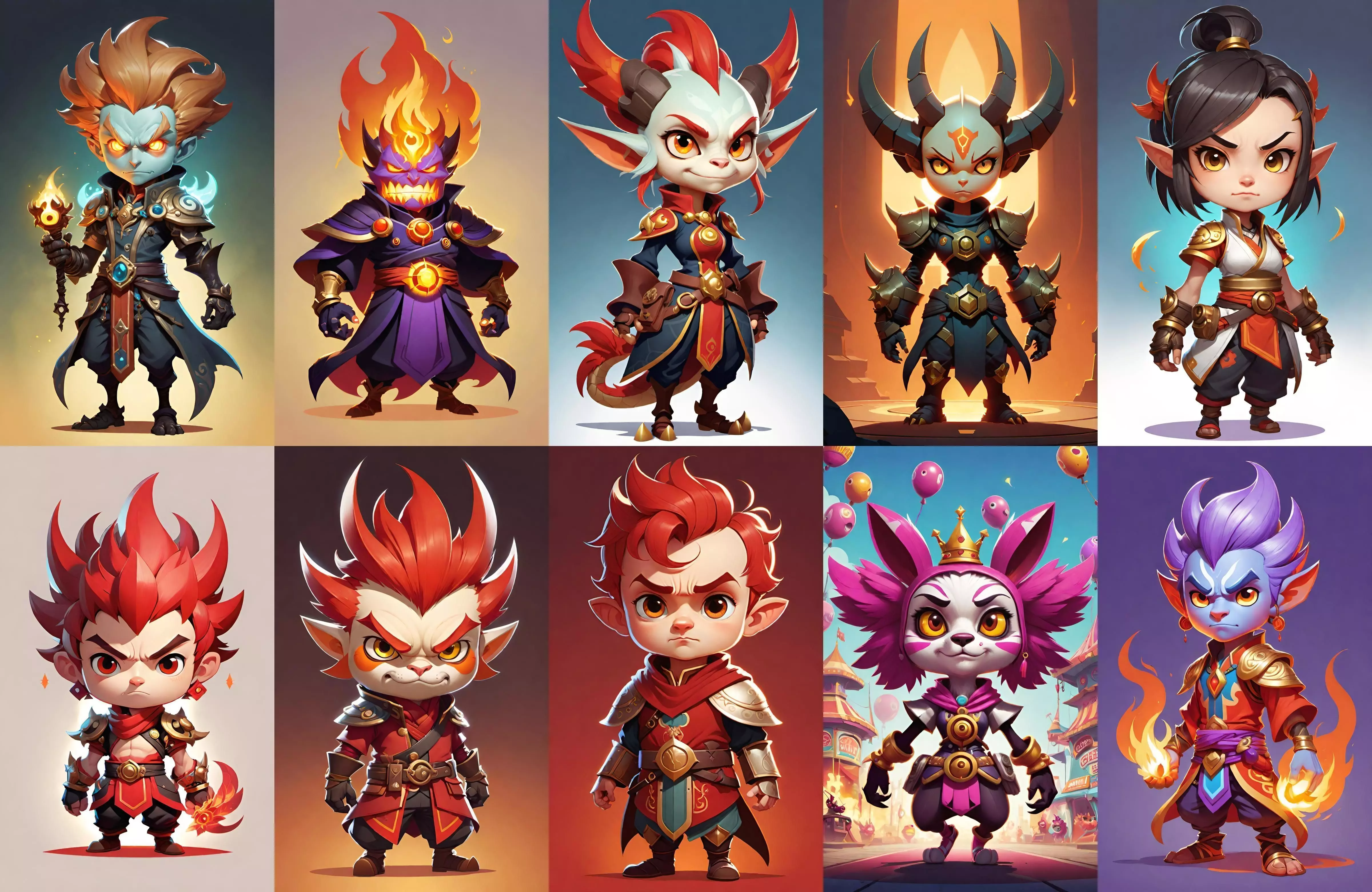 Base hero bundle 8 pack 100 fbx Low-poly 3D model_0