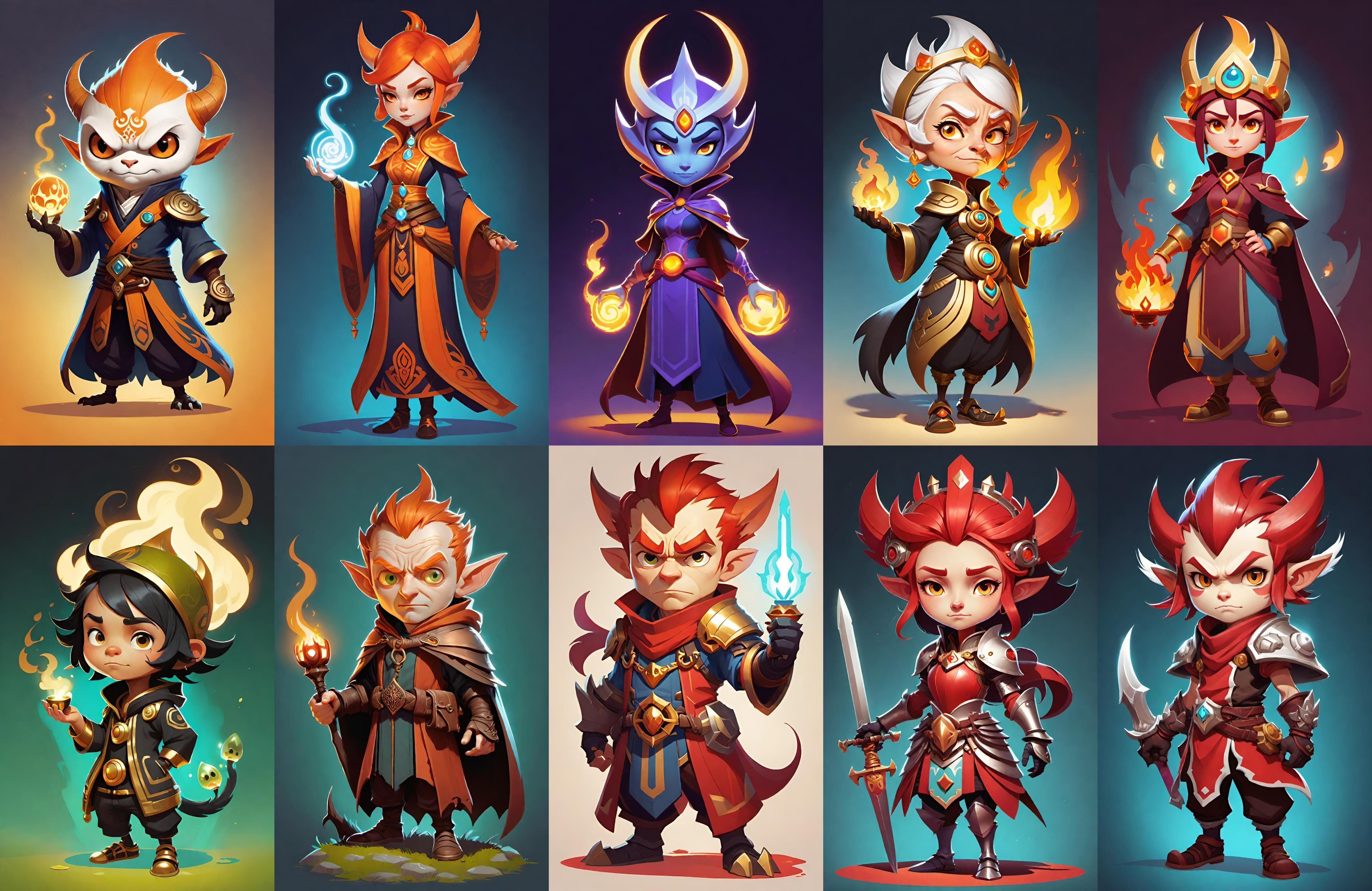 Base hero bundle 8 pack 100 fbx Low-poly 3D model_8