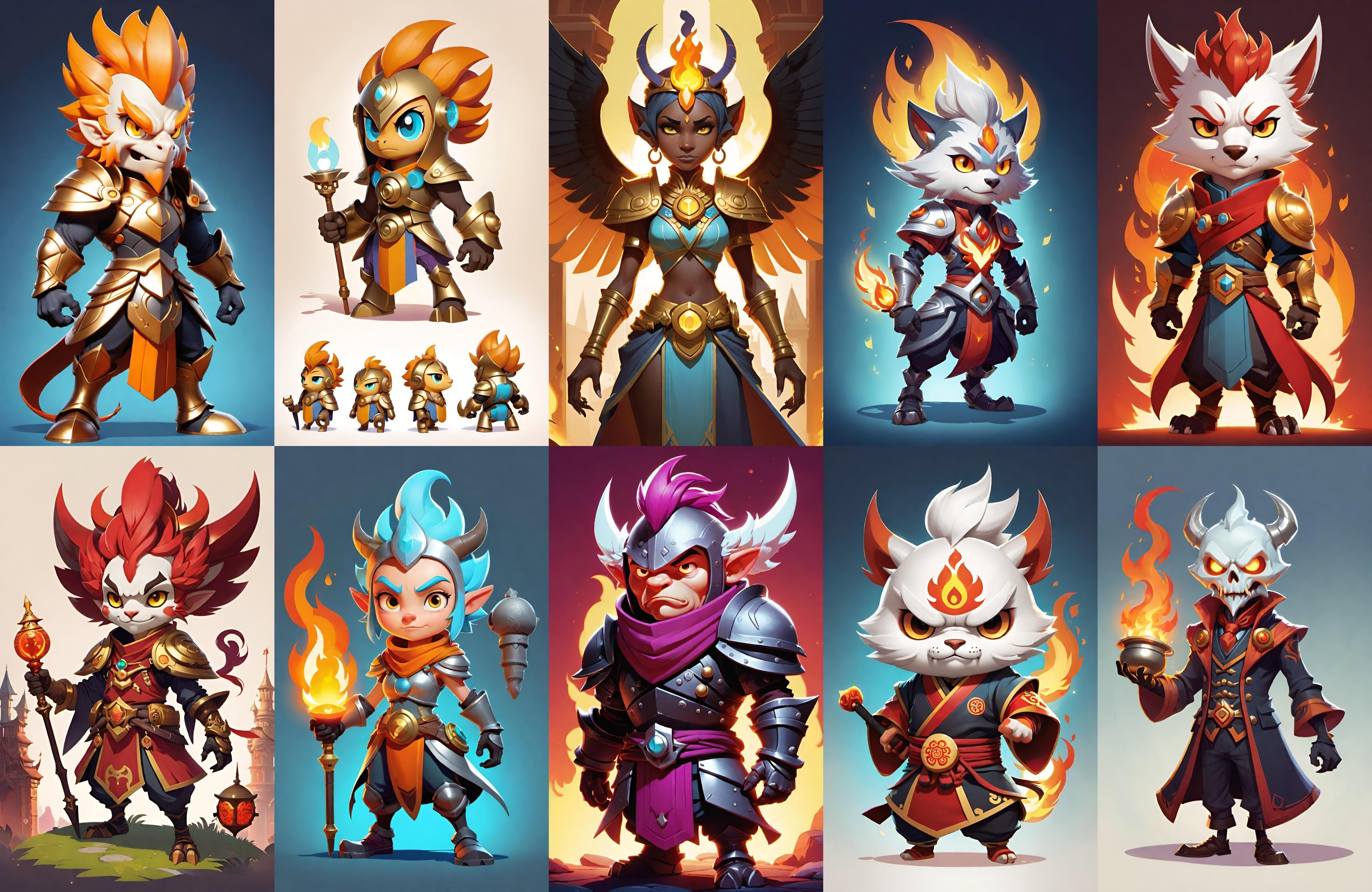 Base hero bundle 8 pack 100 fbx Low-poly 3D model_12