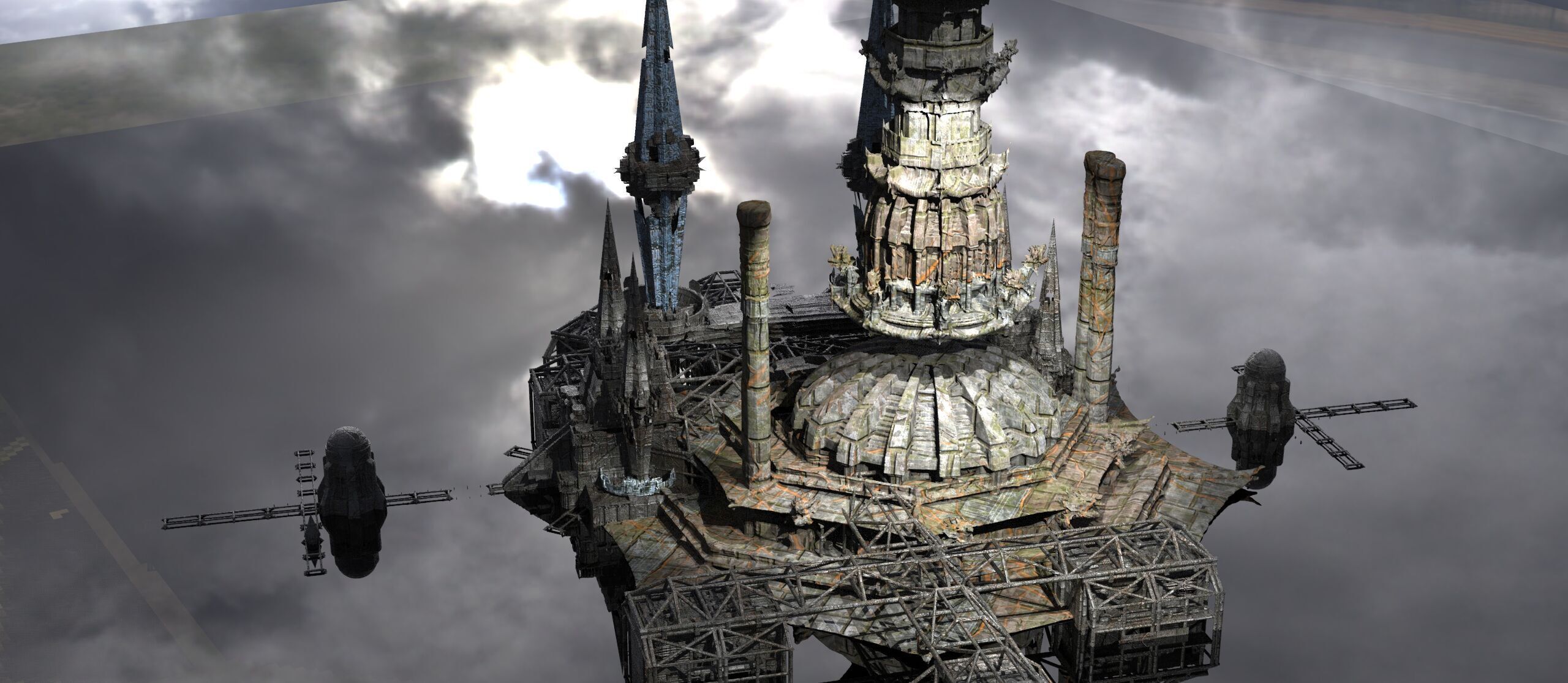 Canyon Temple under Construction 3D model_1