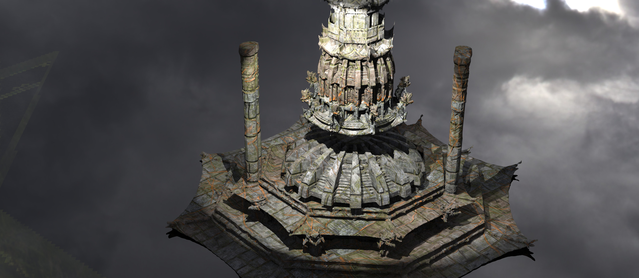 Byzantine Empire city tower 2  3D model_1