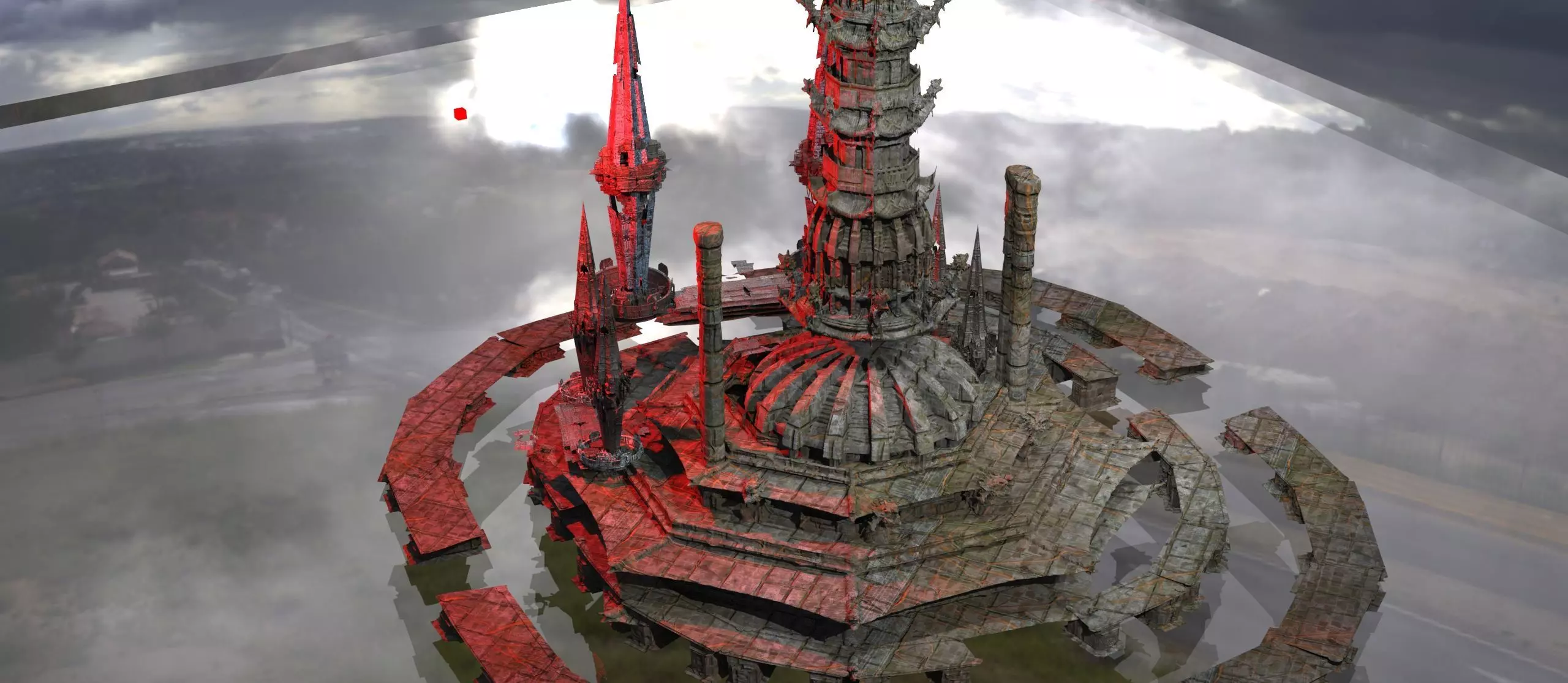 Byzantine Empire stylised temple exterior  3D model_0