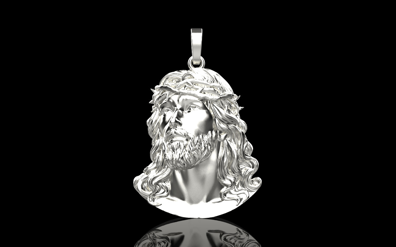 Jesus pendant model 738 3D print model_11