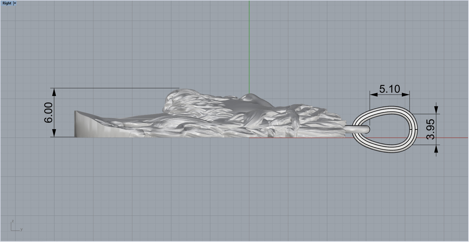 Jesus pendant model 738 3D print model_7