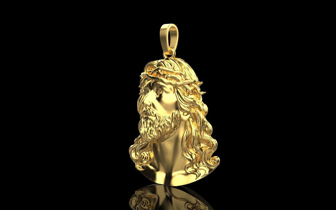 Jesus pendant model 738 3D print model_17