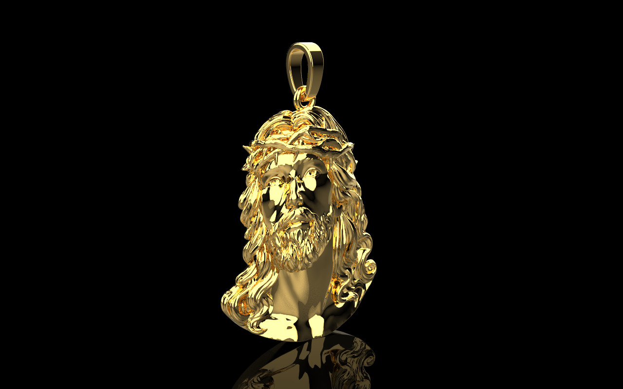Jesus pendant model 738 3D print model_14