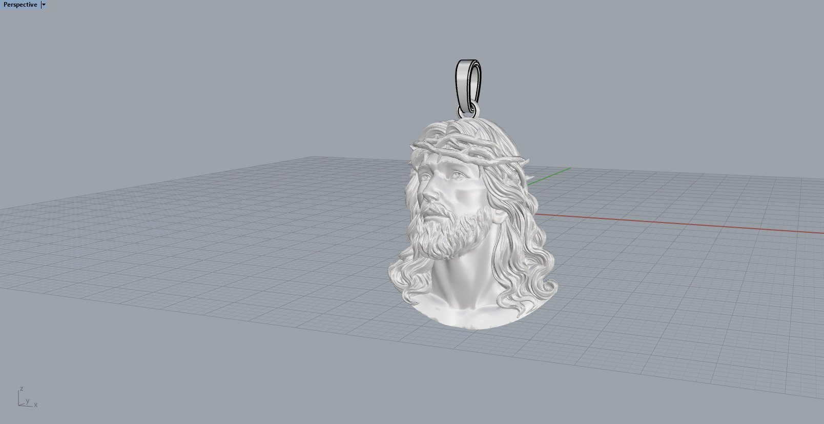 Jesus pendant model 738 3D print model_8