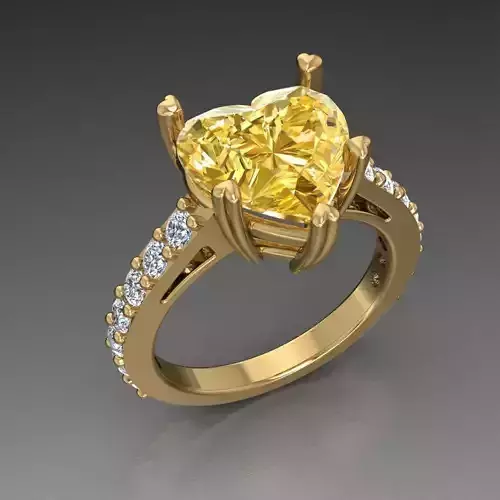 Heart-Shaped Diamond Ring