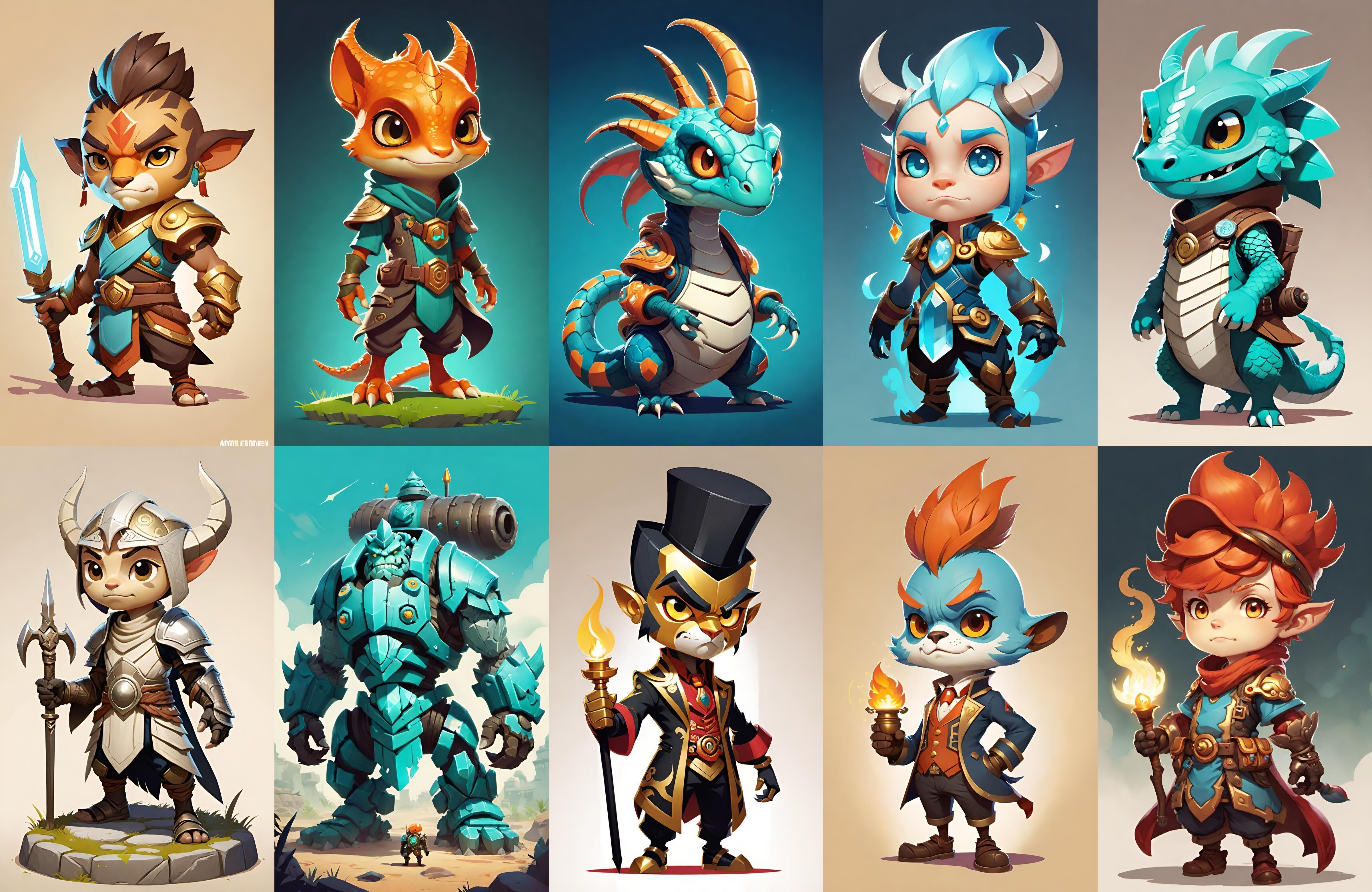 Base hero bundle 18 pack 100 fbx Low-poly 3D model_8