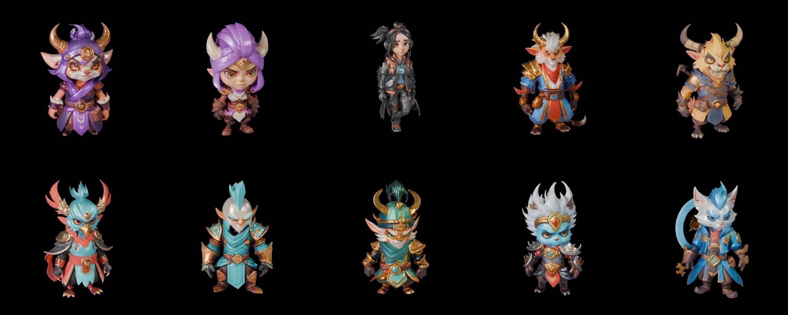 Base hero bundle 18 pack 100 fbx Low-poly 3D model_17