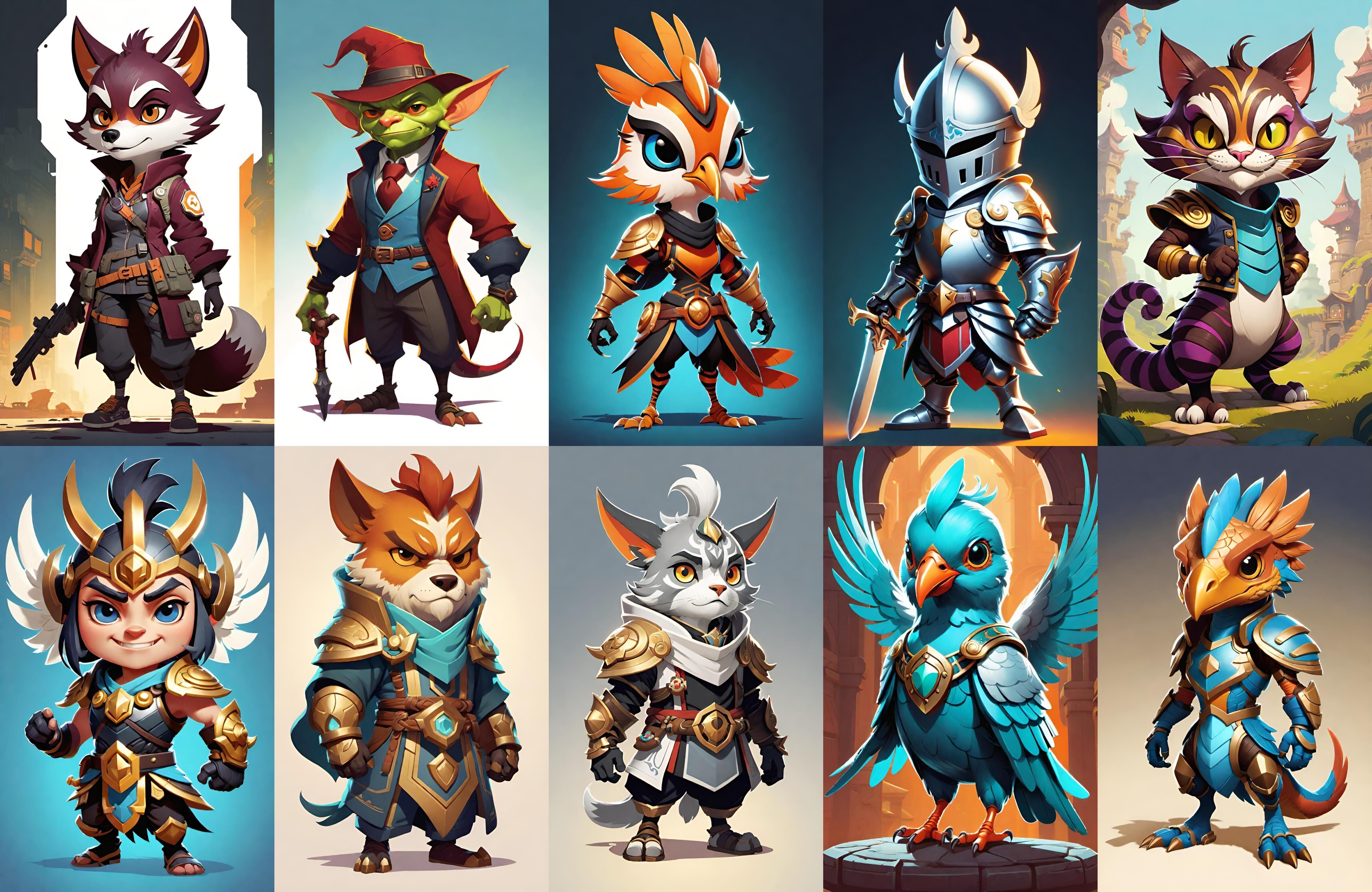 Base hero bundle 18 pack 100 fbx Low-poly 3D model_12