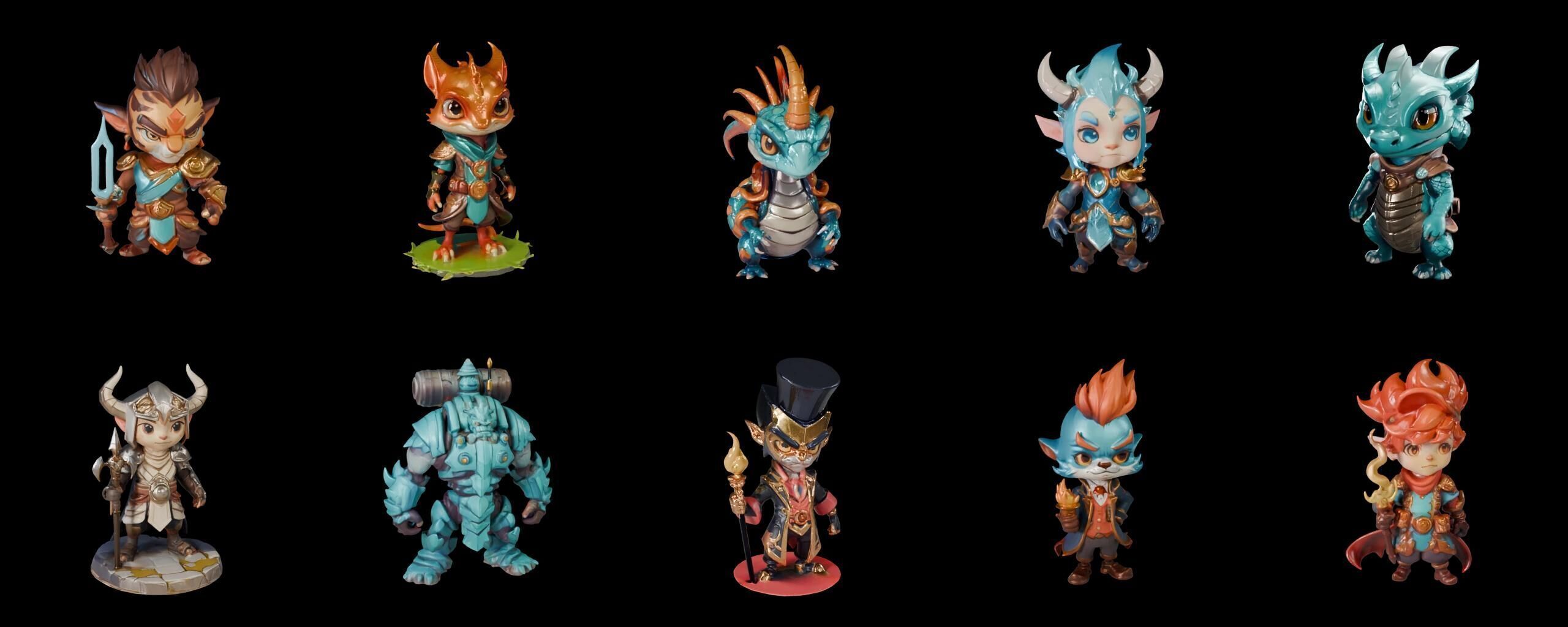 Base hero bundle 18 pack 100 fbx Low-poly 3D model_9