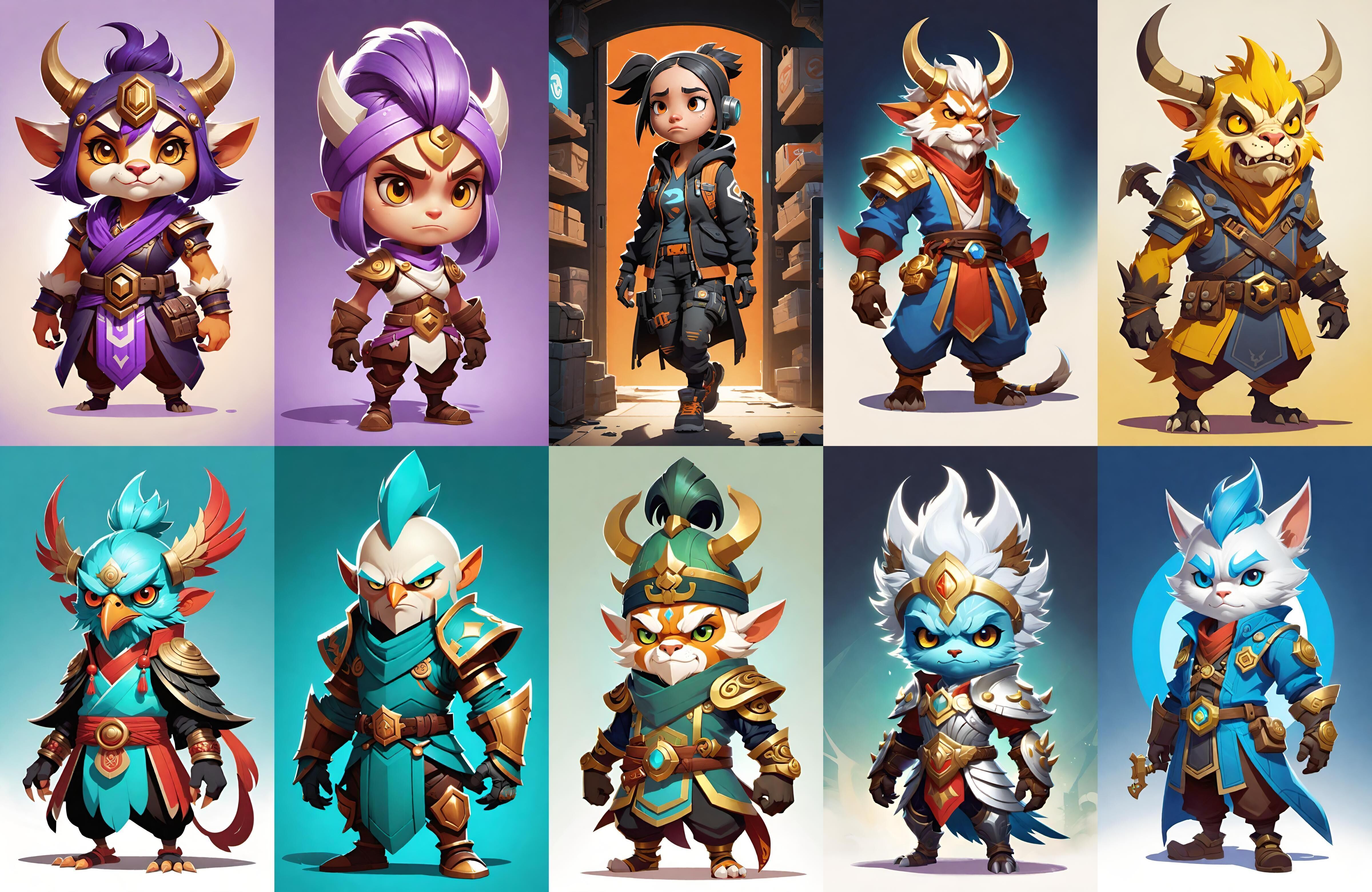 Base hero bundle 18 pack 100 fbx Low-poly 3D model_16