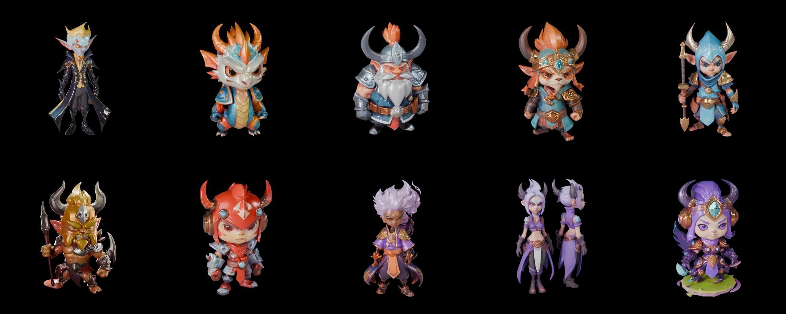 Base hero bundle 18 pack 100 fbx Low-poly 3D model_15