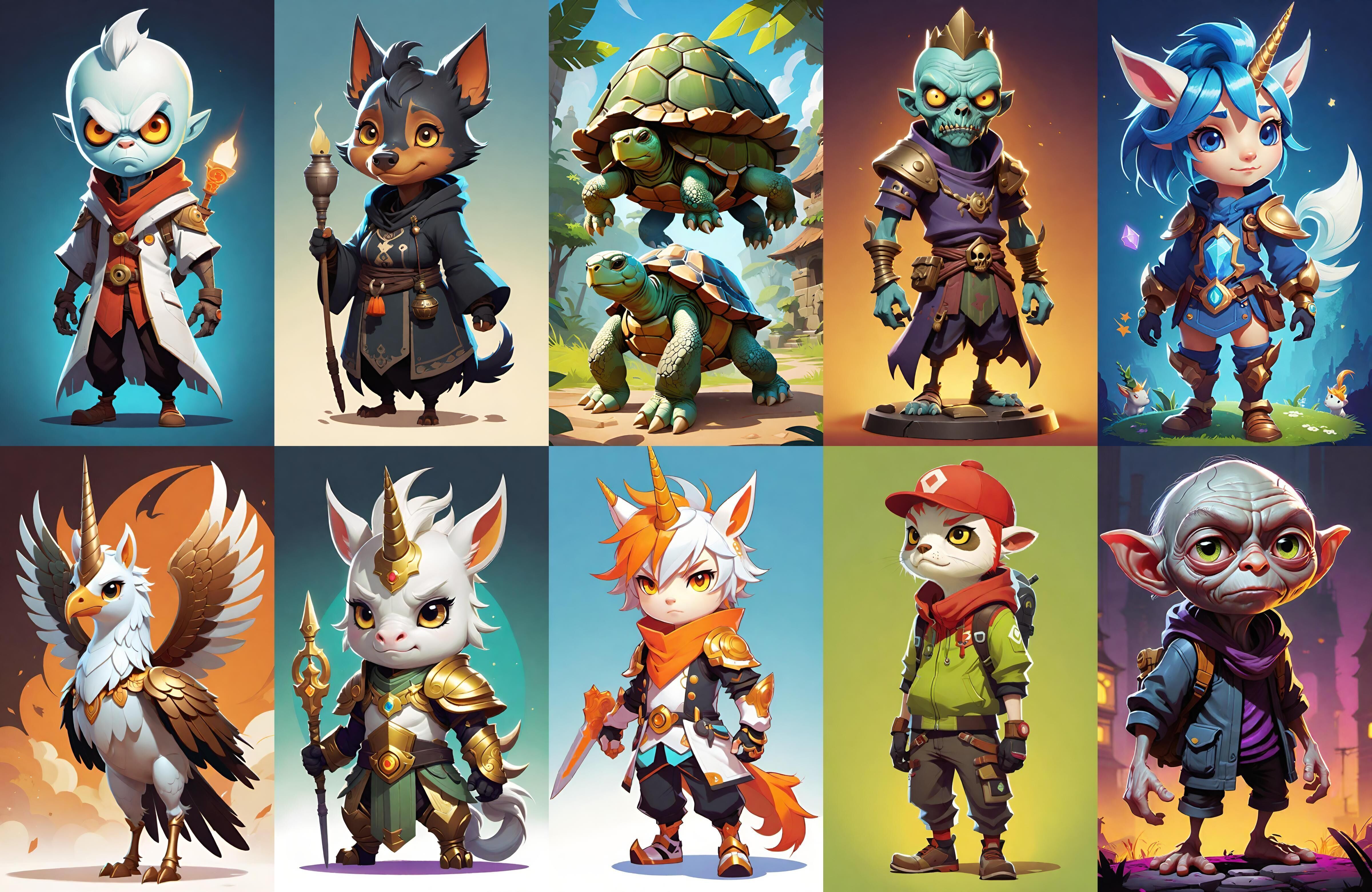 Base hero bundle 18 pack 100 fbx Low-poly 3D model_10