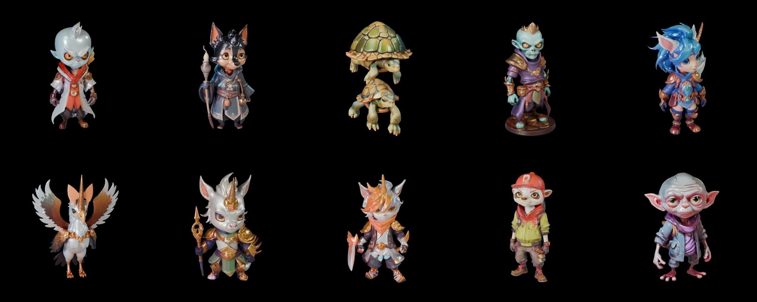 Base hero bundle 18 pack 100 fbx Low-poly 3D model_11