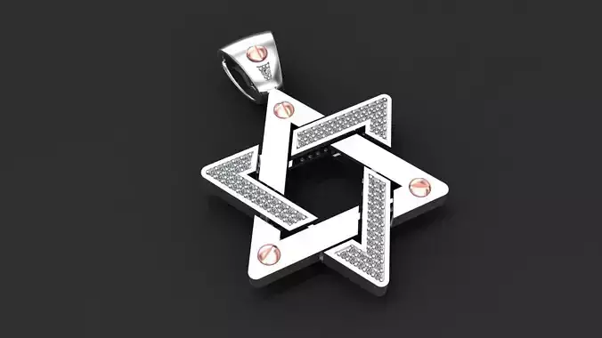 Star Pendant 3D Model  High-Quality Jewelry Design