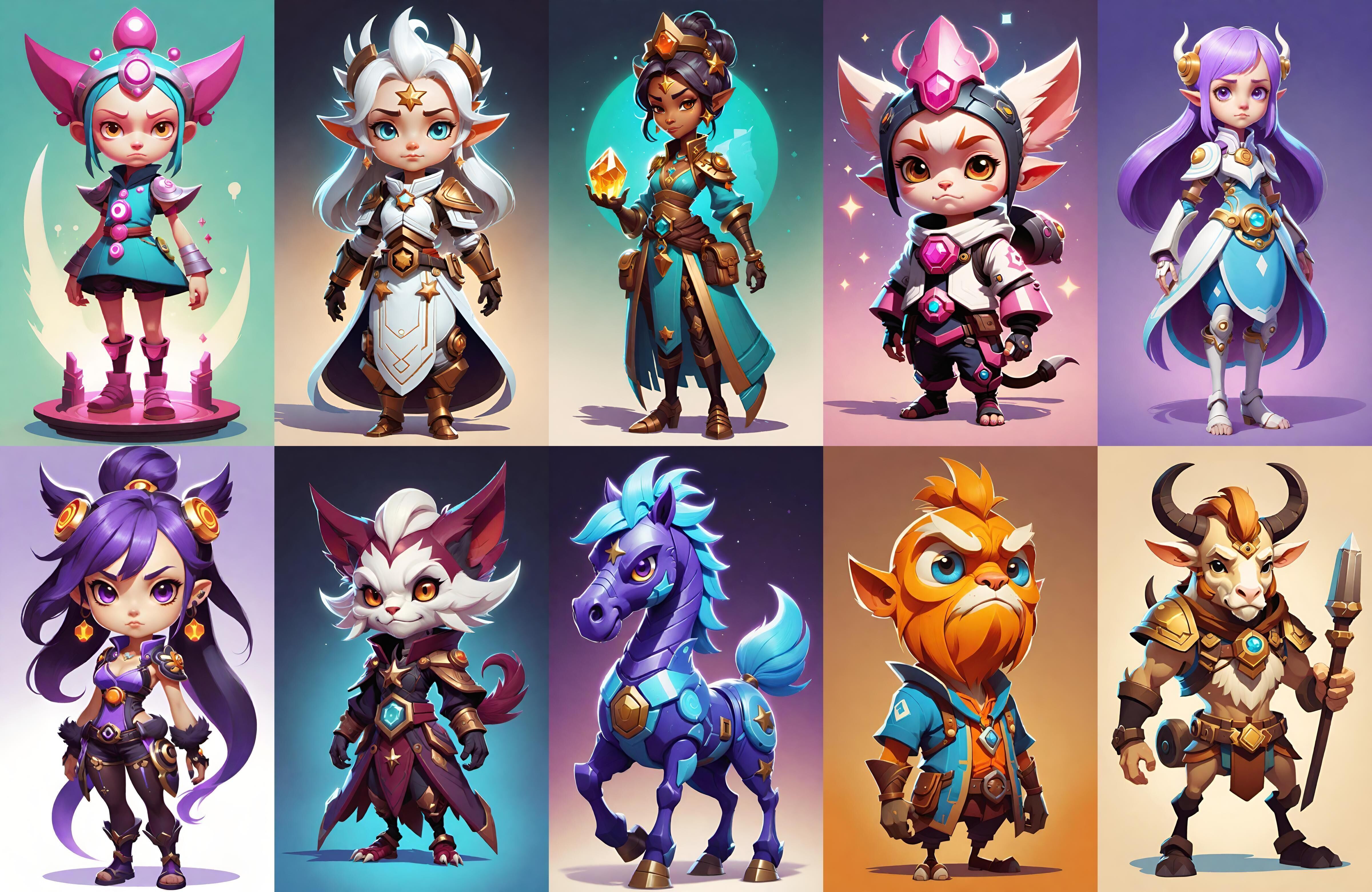 Base hero bundle 17 pack 100 fbx Low-poly 3D model_18