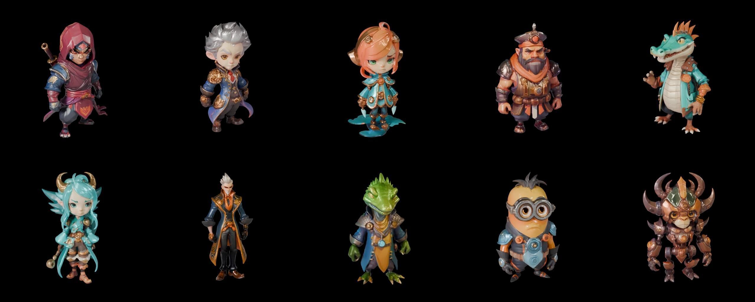 Base hero bundle 17 pack 100 fbx Low-poly 3D model_3