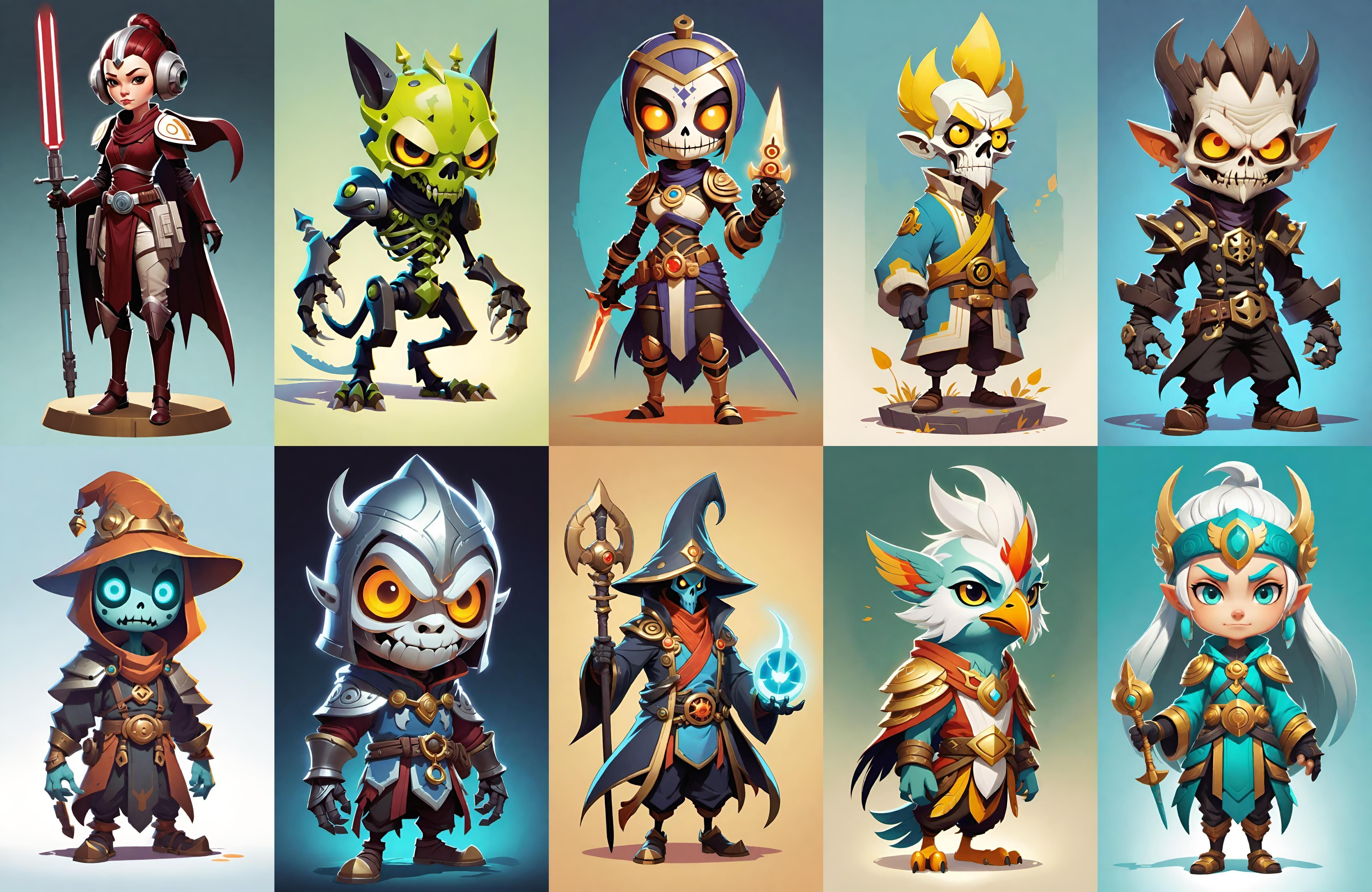 Base hero bundle 17 pack 100 fbx Low-poly 3D model_8