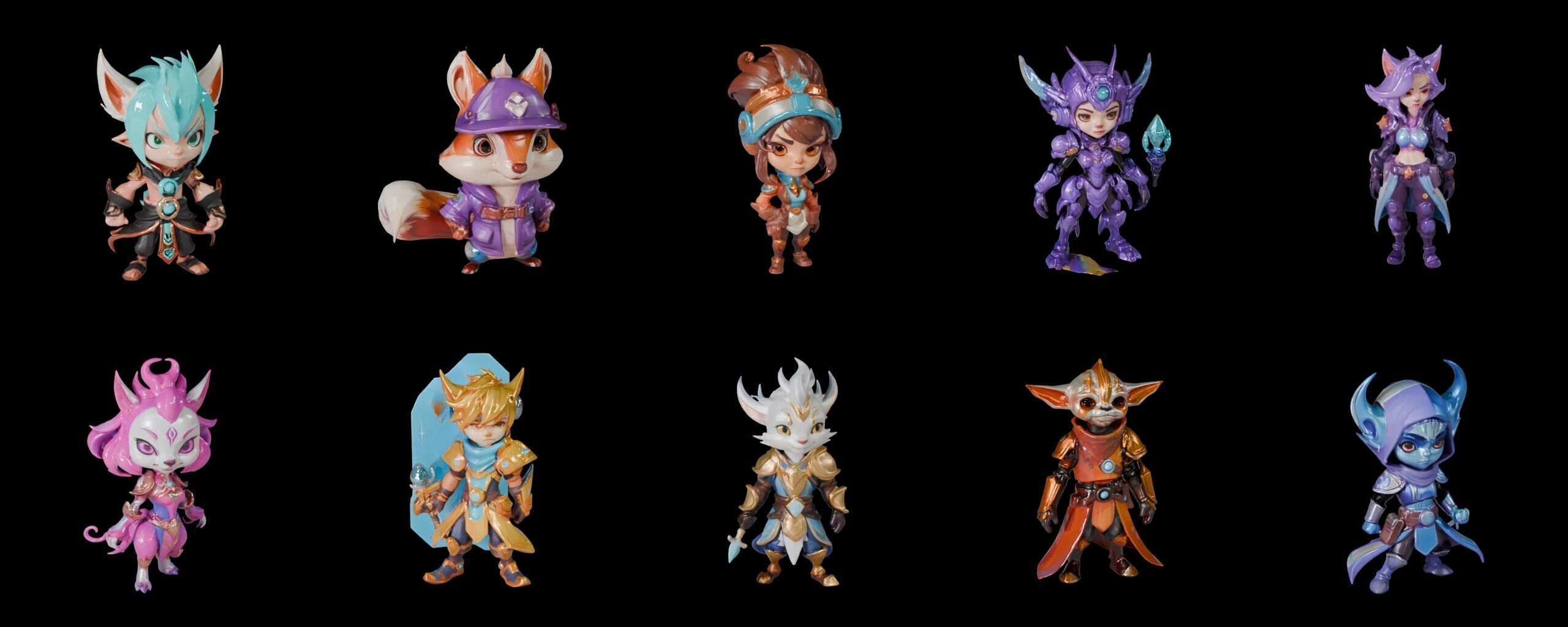 Base hero bundle 17 pack 100 fbx Low-poly 3D model_17