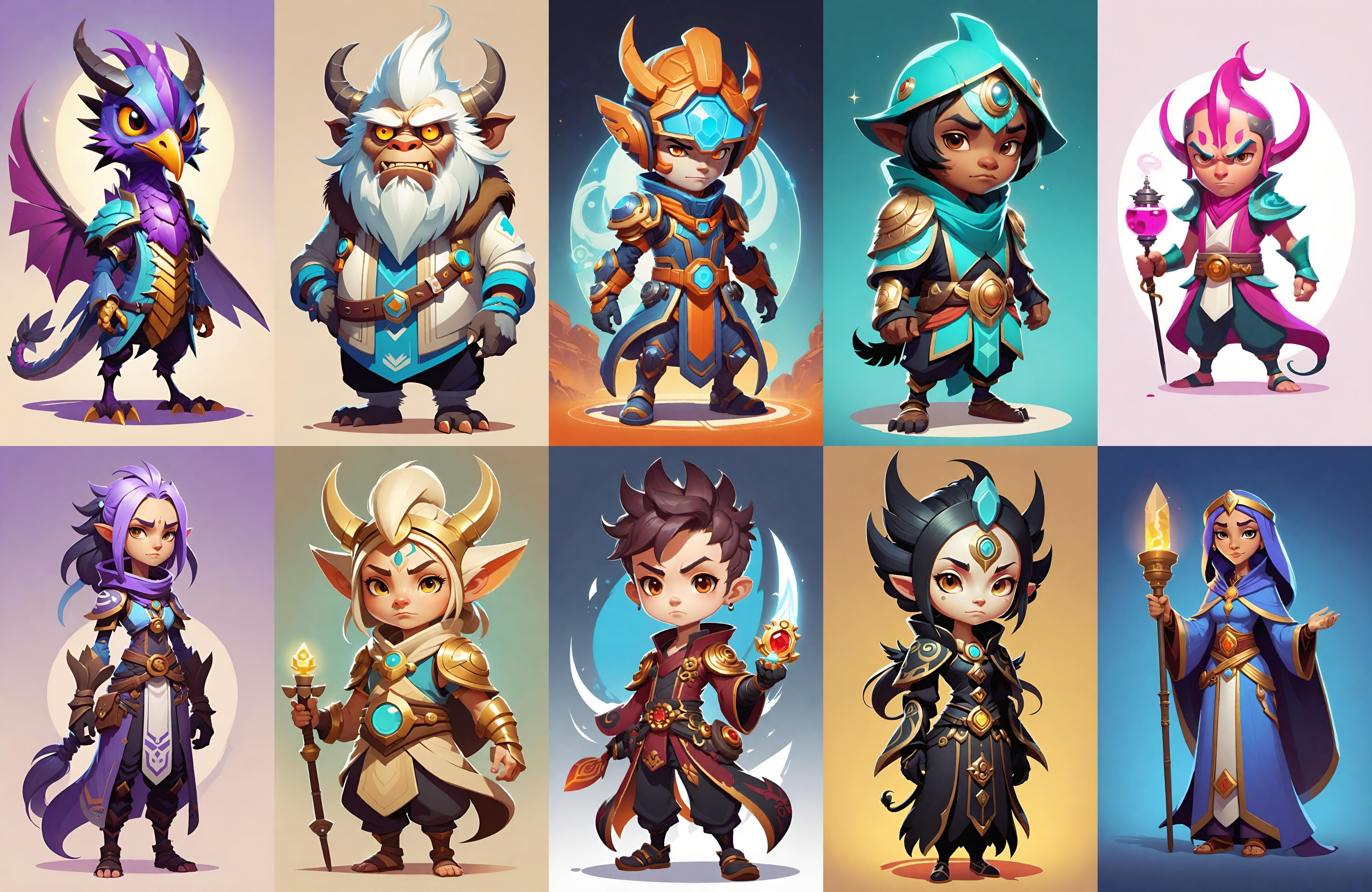 Base hero bundle 17 pack 100 fbx Low-poly 3D model_10