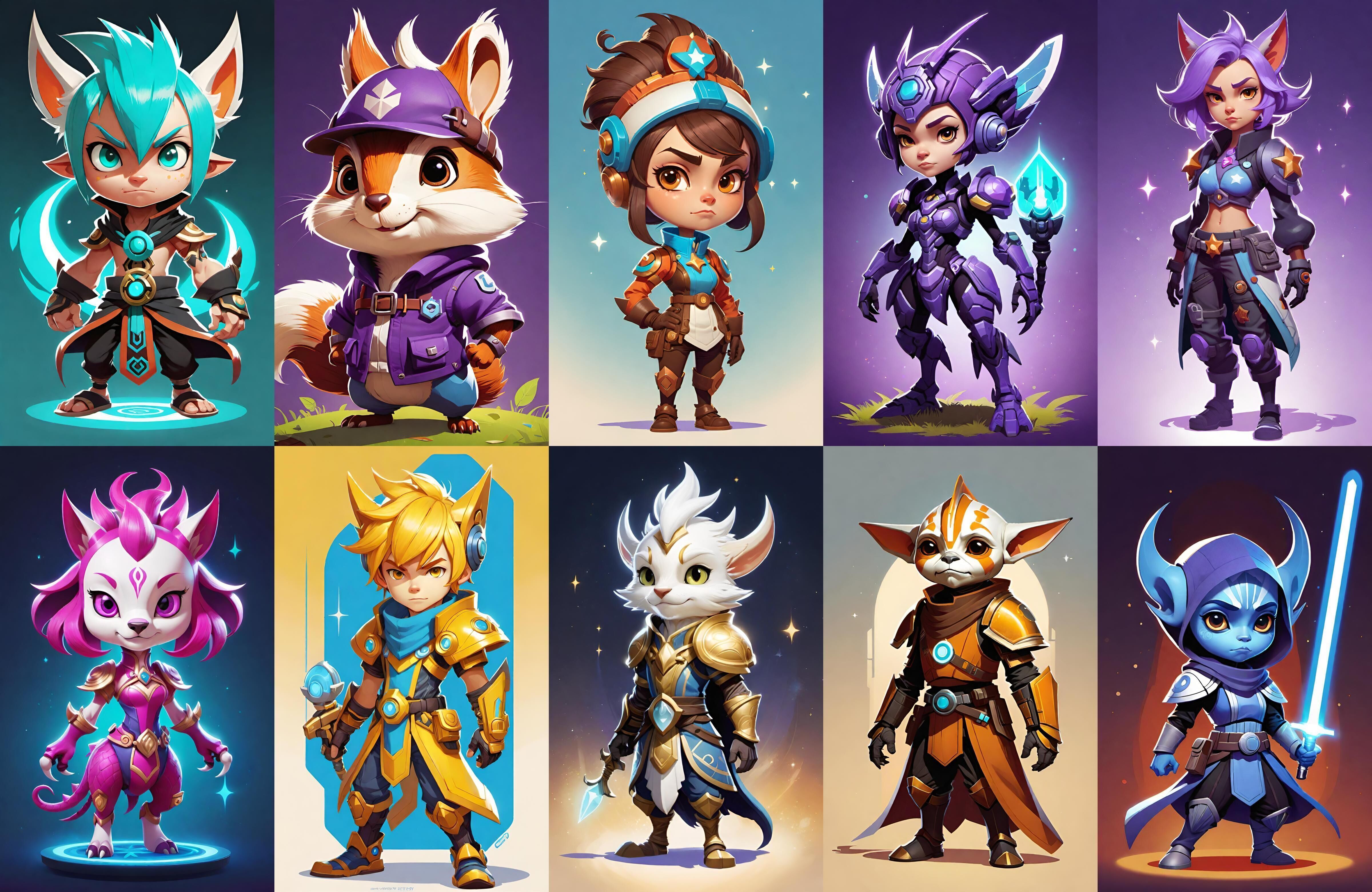 Base hero bundle 17 pack 100 fbx Low-poly 3D model_16