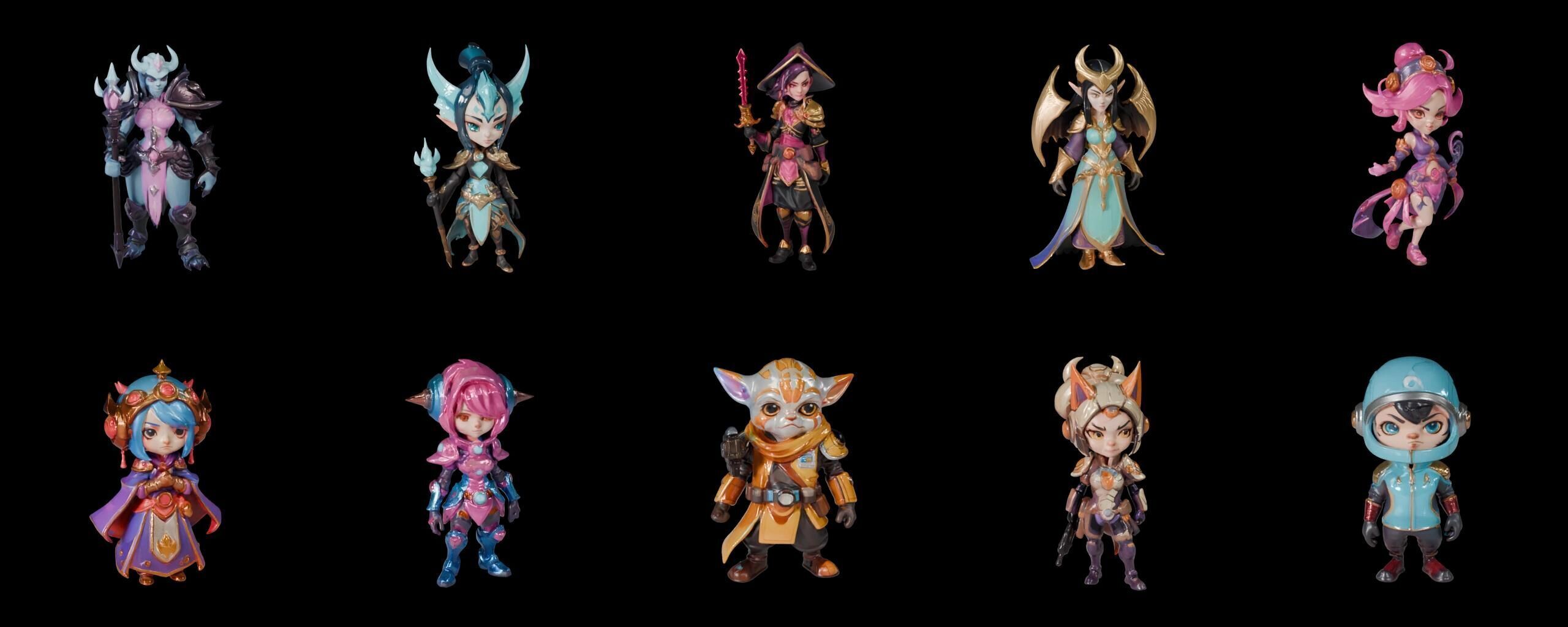 Base hero bundle 17 pack 100 fbx Low-poly 3D model_13