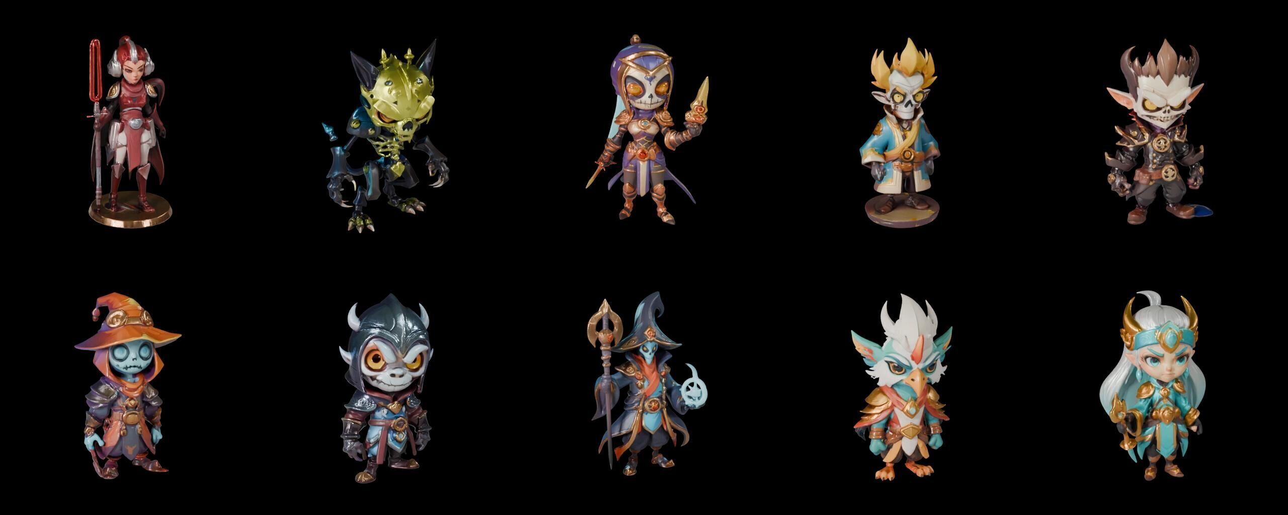 Base hero bundle 17 pack 100 fbx Low-poly 3D model_9