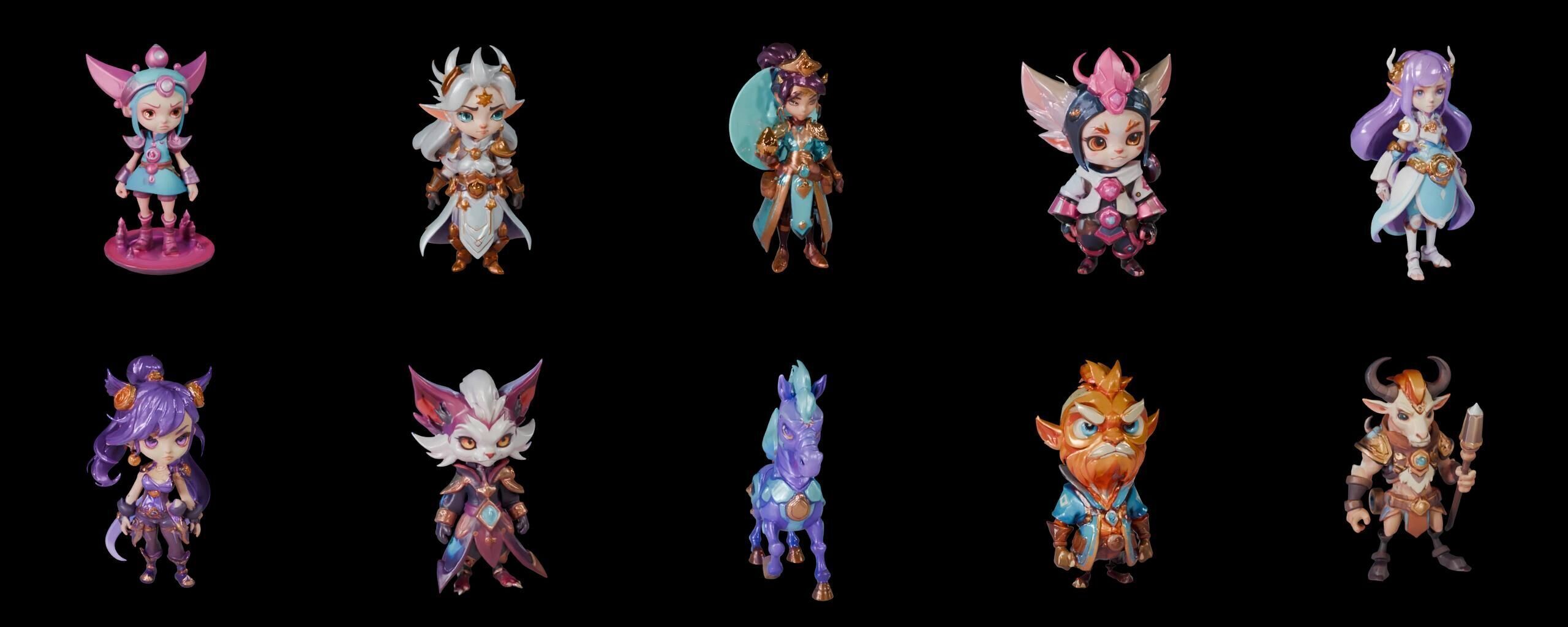 Base hero bundle 17 pack 100 fbx Low-poly 3D model_19