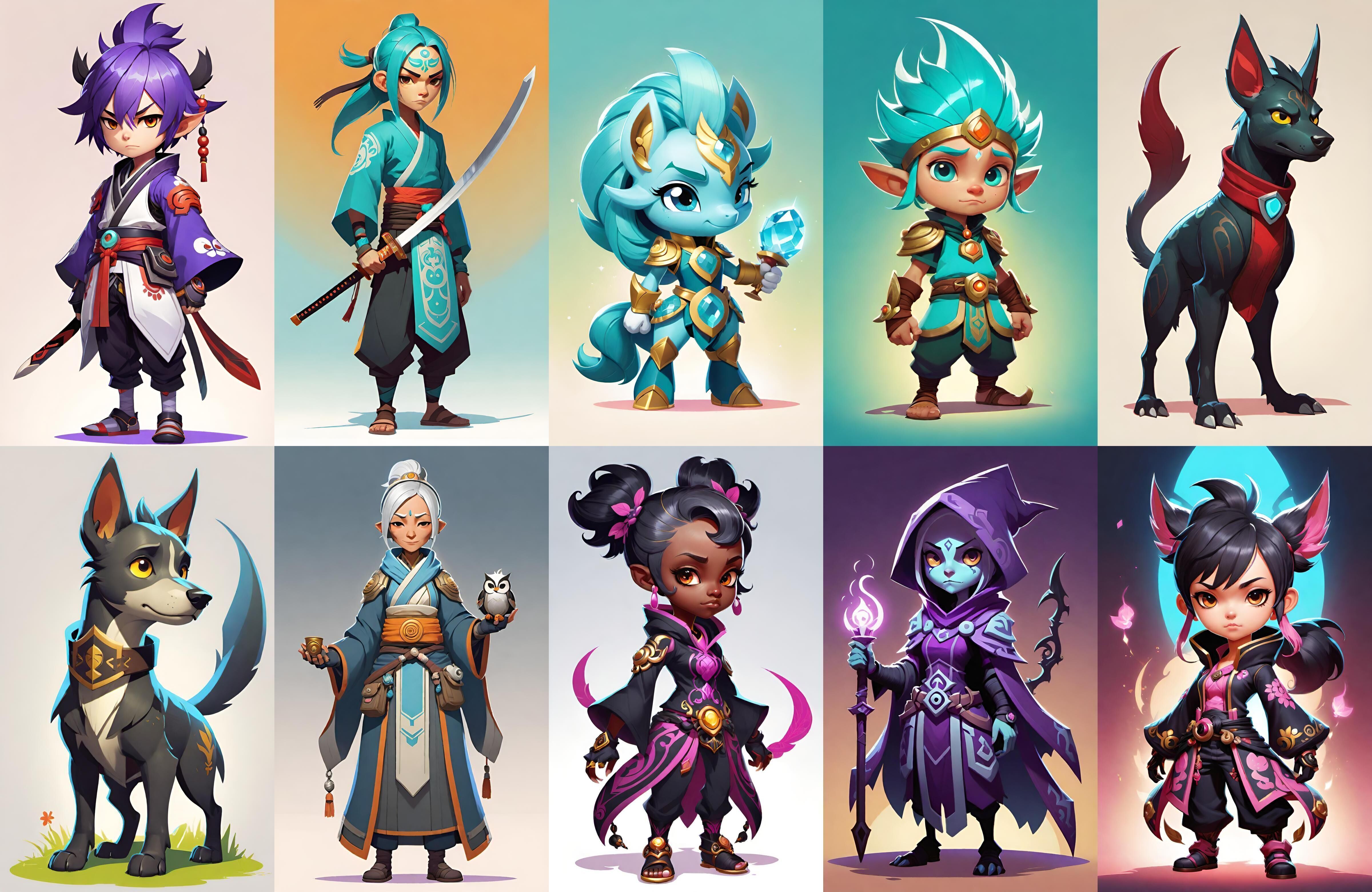 Base hero bundle 17 pack 100 fbx Low-poly 3D model_4