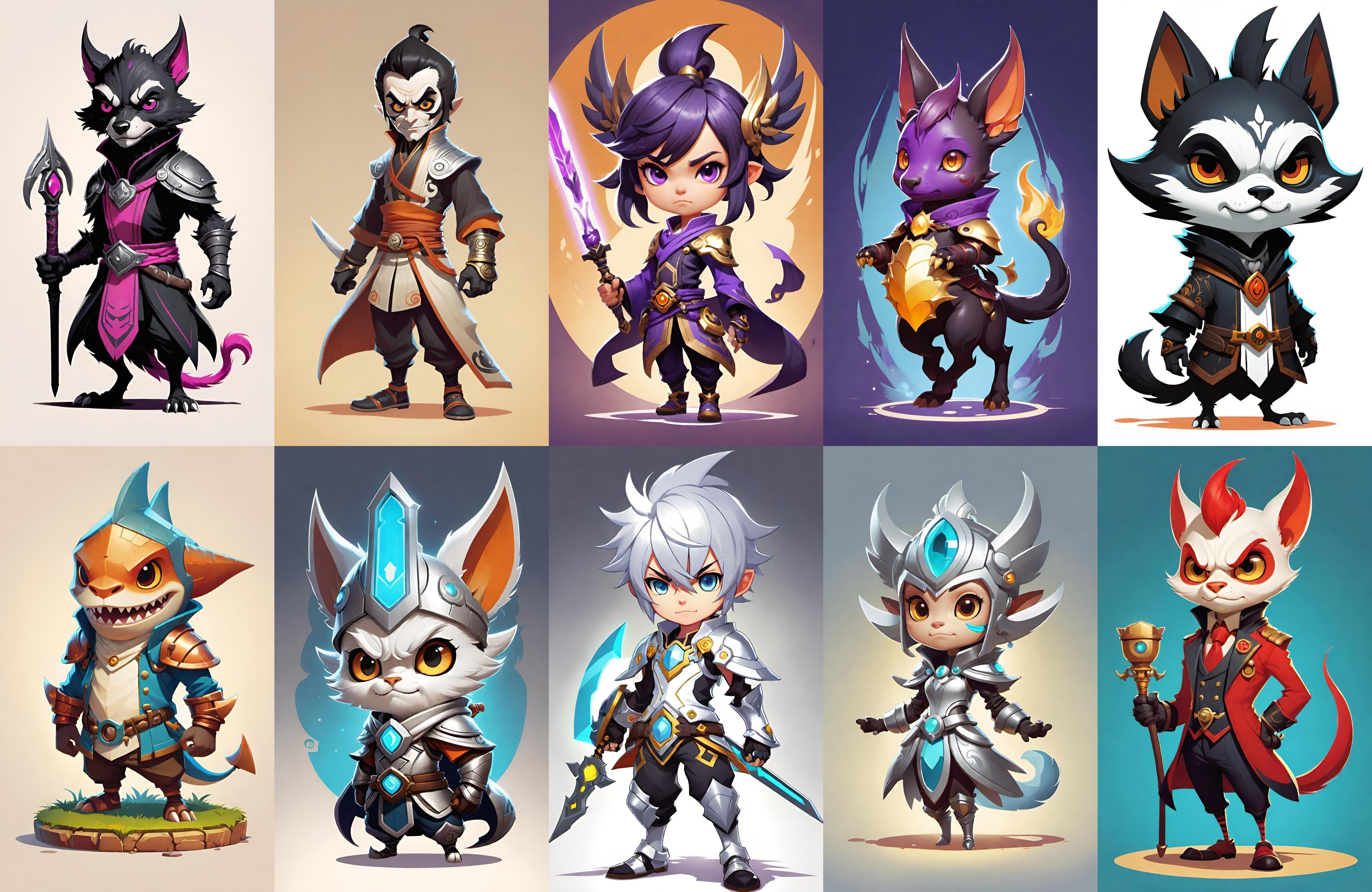 Base hero bundle 17 pack 100 fbx Low-poly 3D model_6