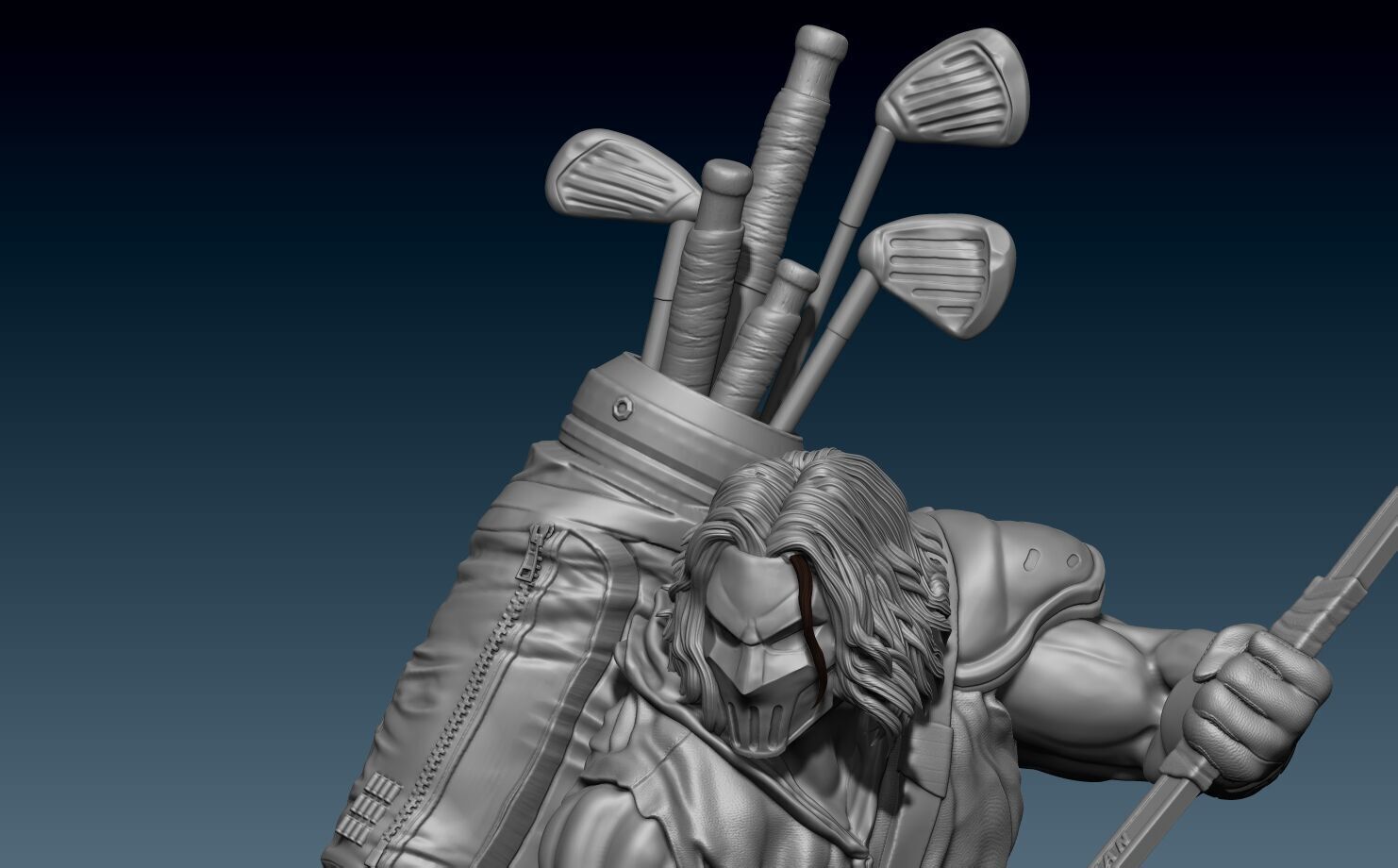 Casey Jones Turtles Ninja Friend 3D print model_1