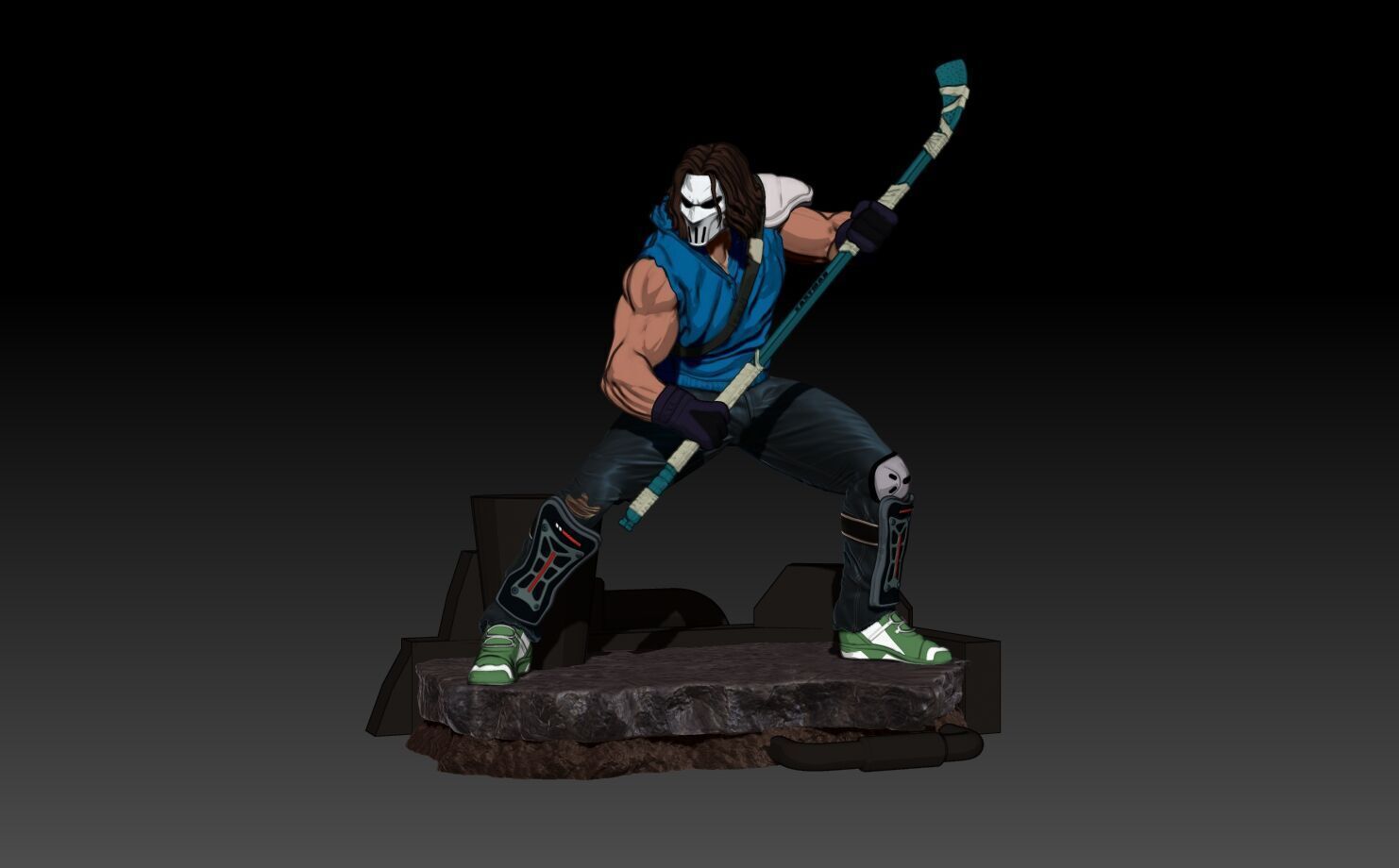 Casey Jones Turtles Ninja Friend 3D print model_4
