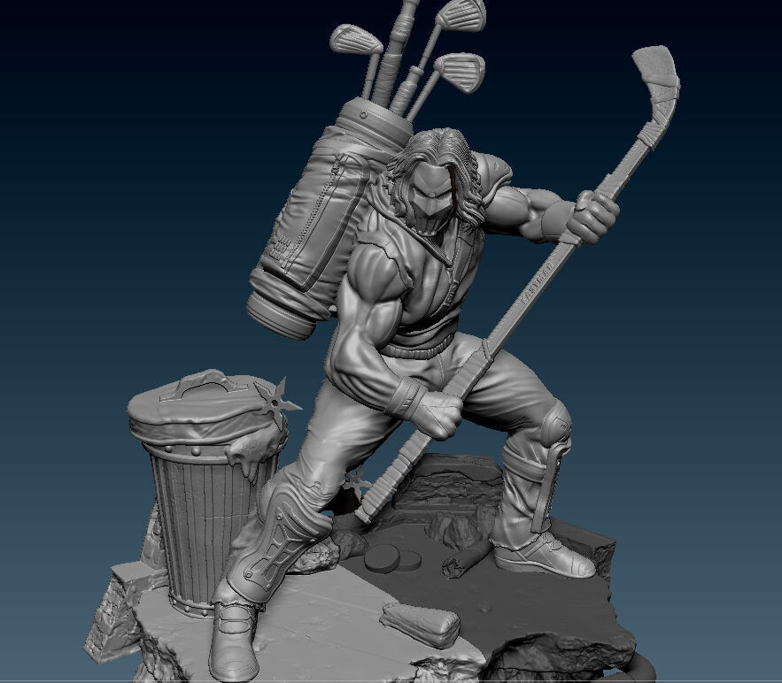 Casey Jones Turtles Ninja Friend 3D print model_9