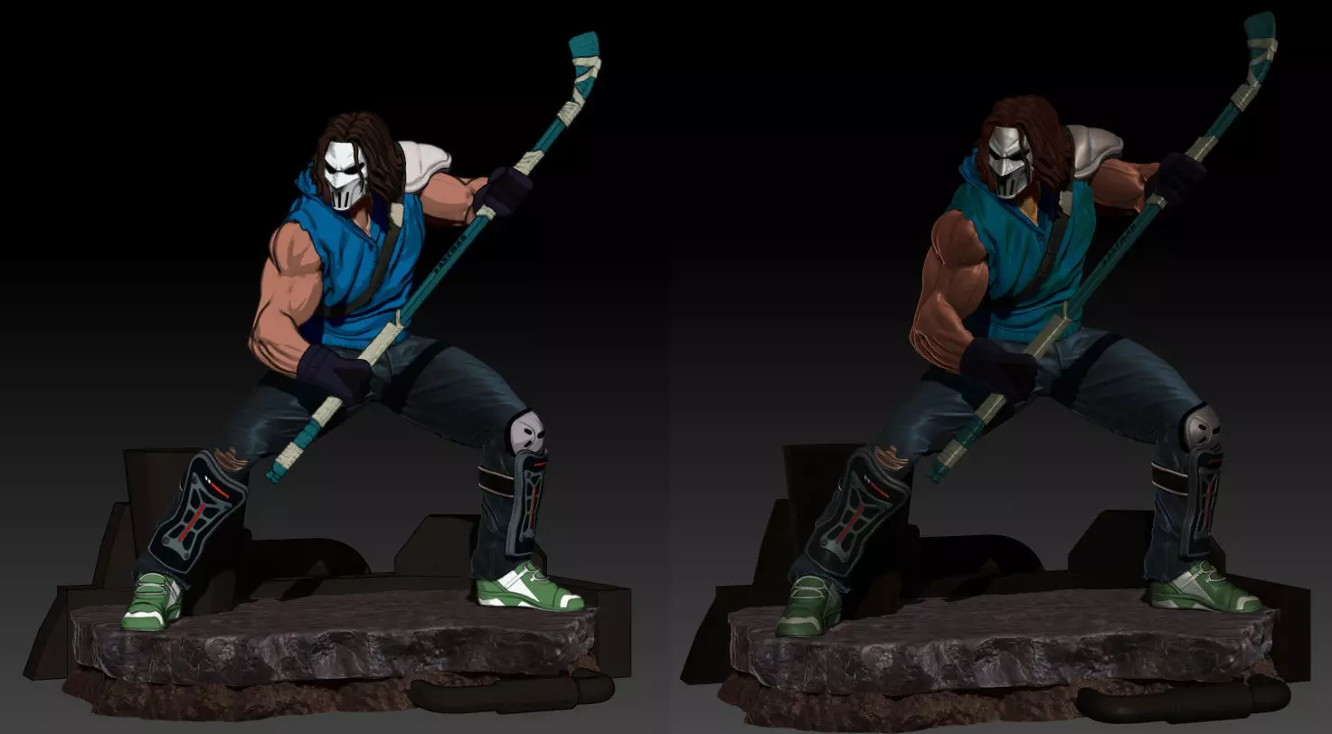 Casey Jones Turtles Ninja Friend 3D print model_0