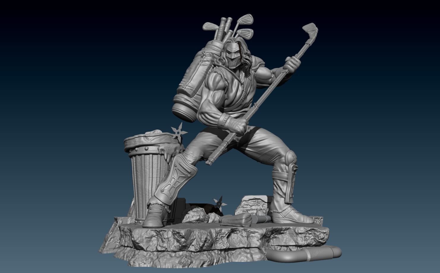 Casey Jones Turtles Ninja Friend 3D print model_3
