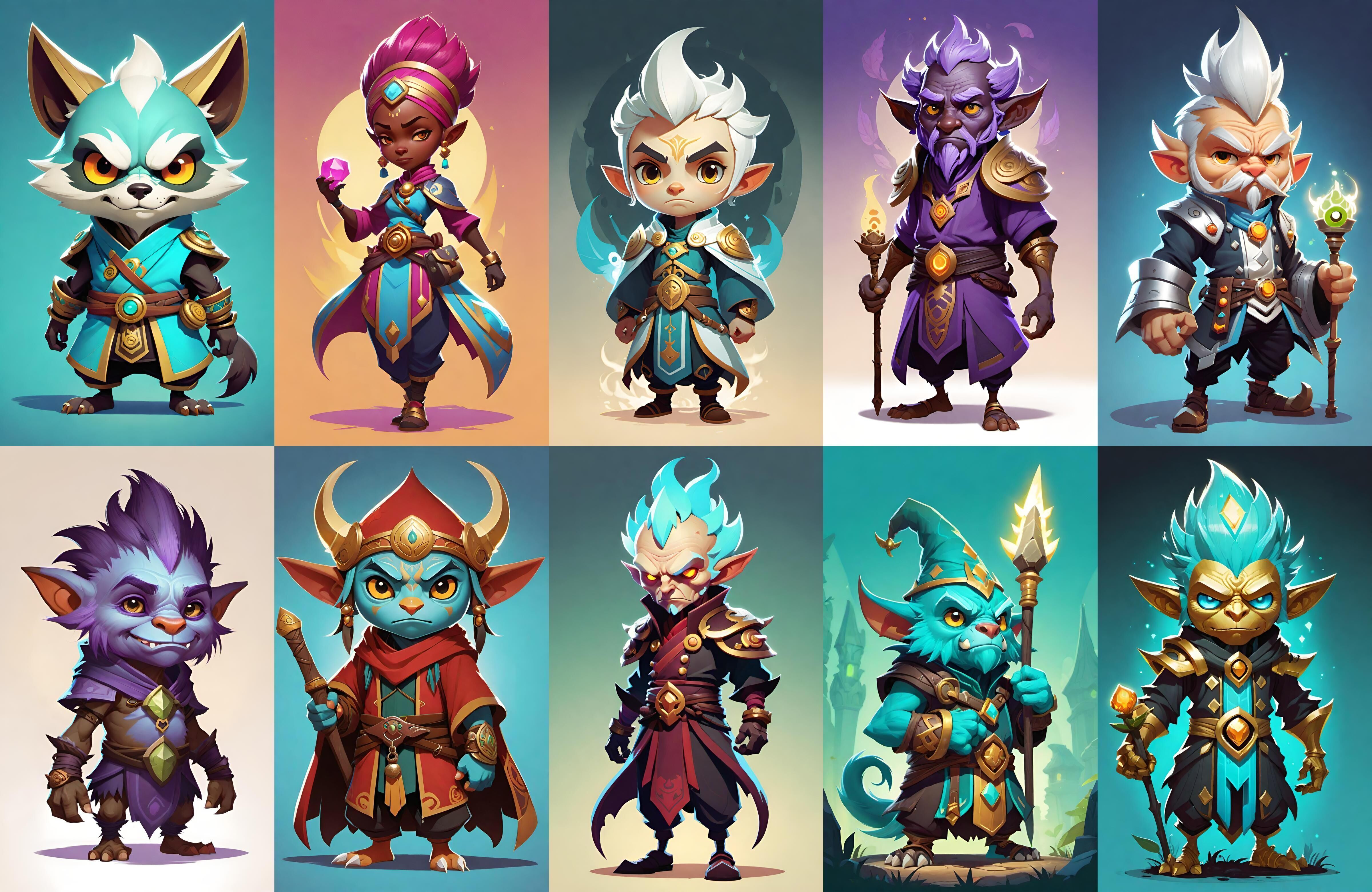 Base hero bundle 14 pack 100 fbx Low-poly 3D model_8