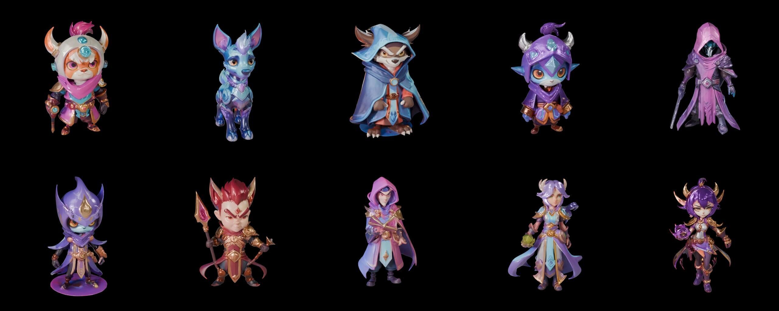 Base hero bundle 14 pack 100 fbx Low-poly 3D model_19