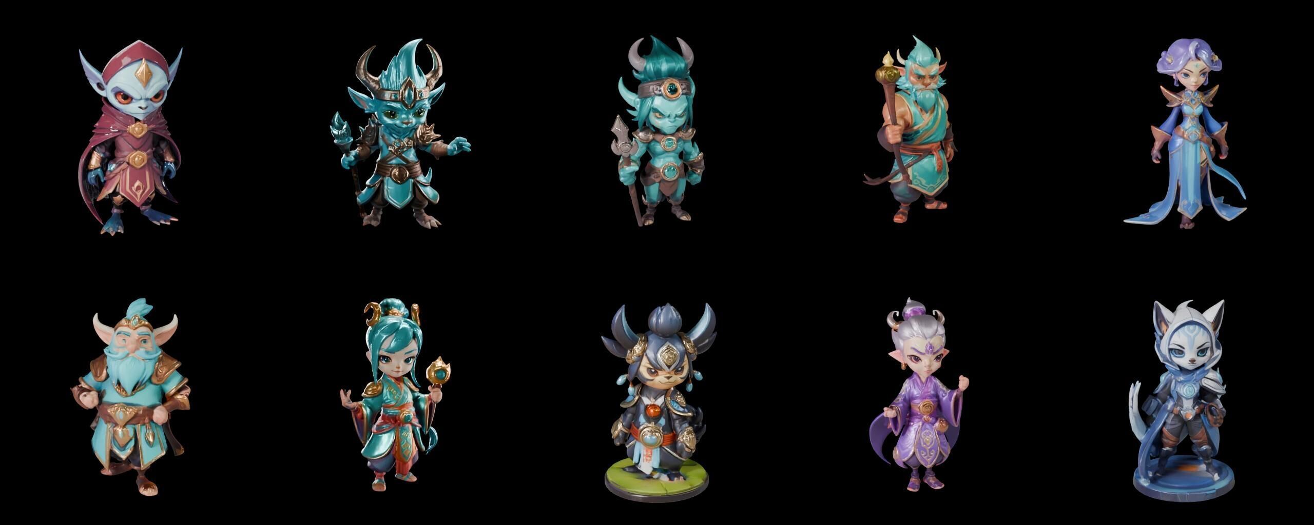 Base hero bundle 14 pack 100 fbx Low-poly 3D model_11