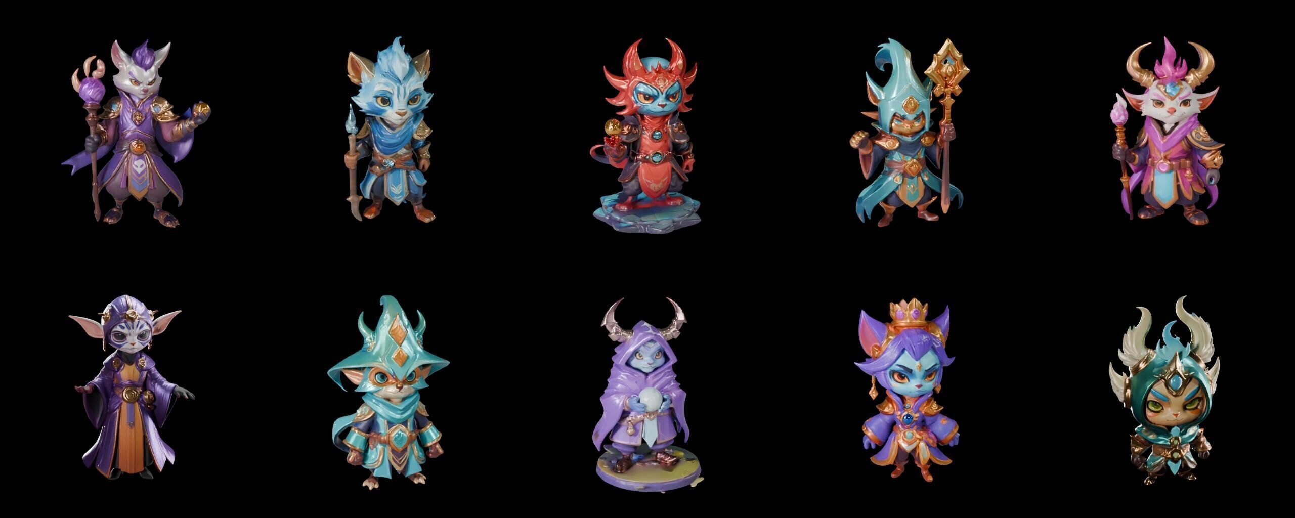 Base hero bundle 14 pack 100 fbx Low-poly 3D model_1