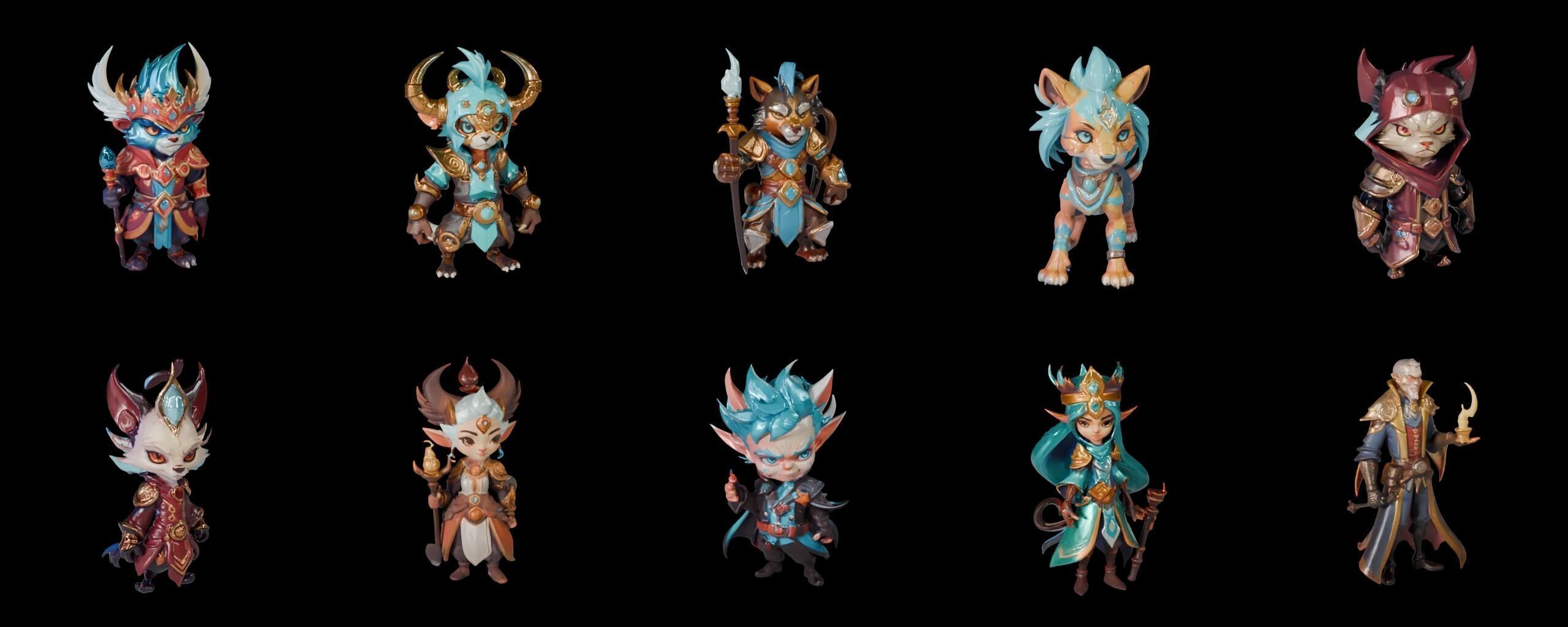 Base hero bundle 14 pack 100 fbx Low-poly 3D model_5