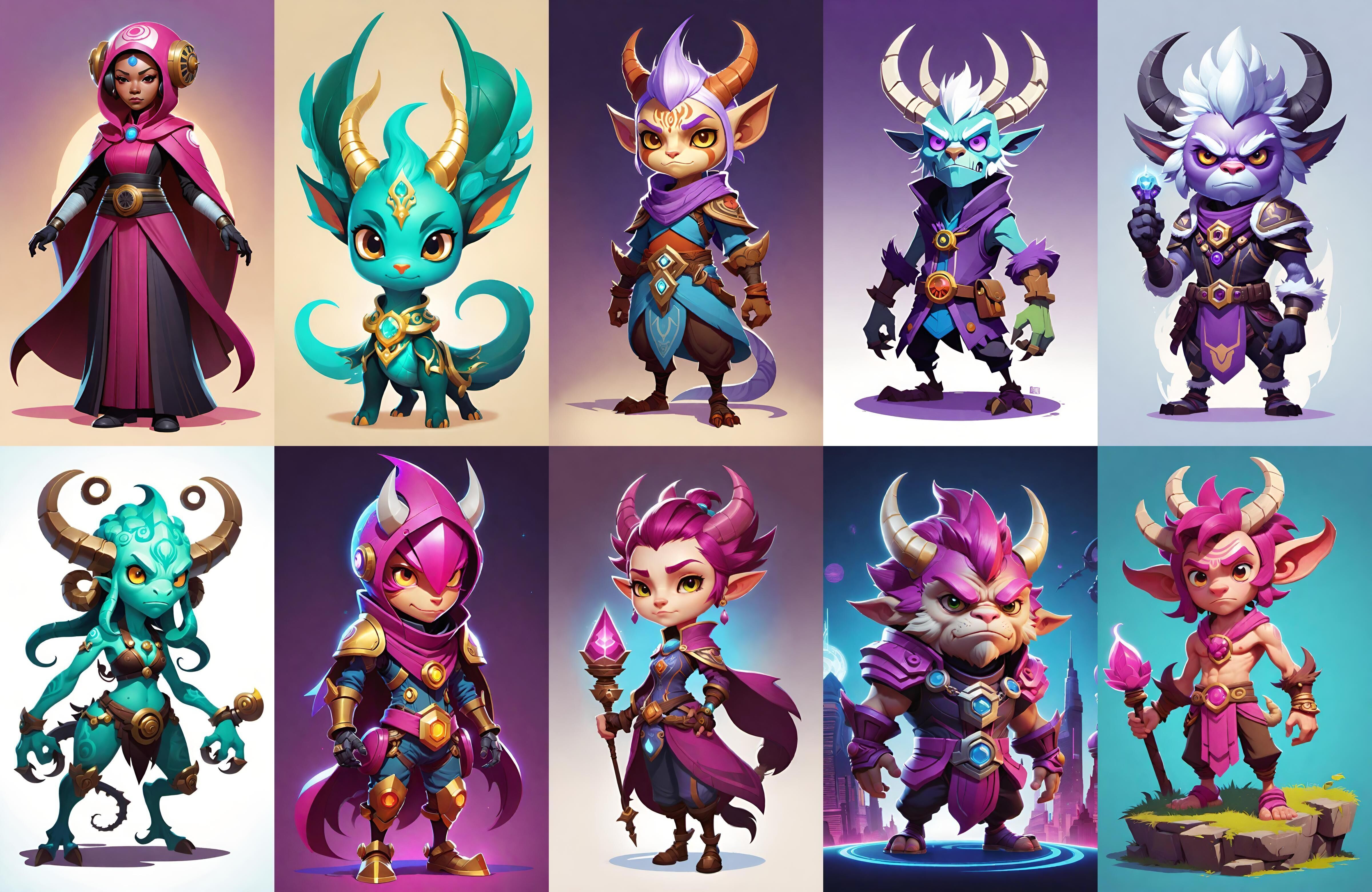 Base hero bundle 14 pack 100 fbx Low-poly 3D model_12